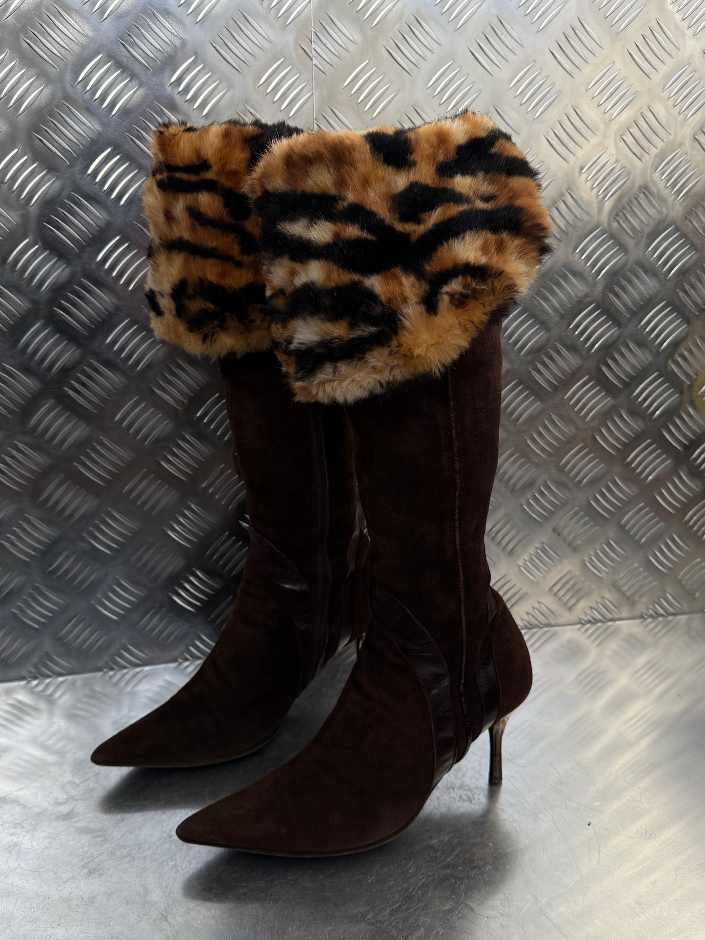 Vintage Italian suede leather boots TWINKLING GLOBAL