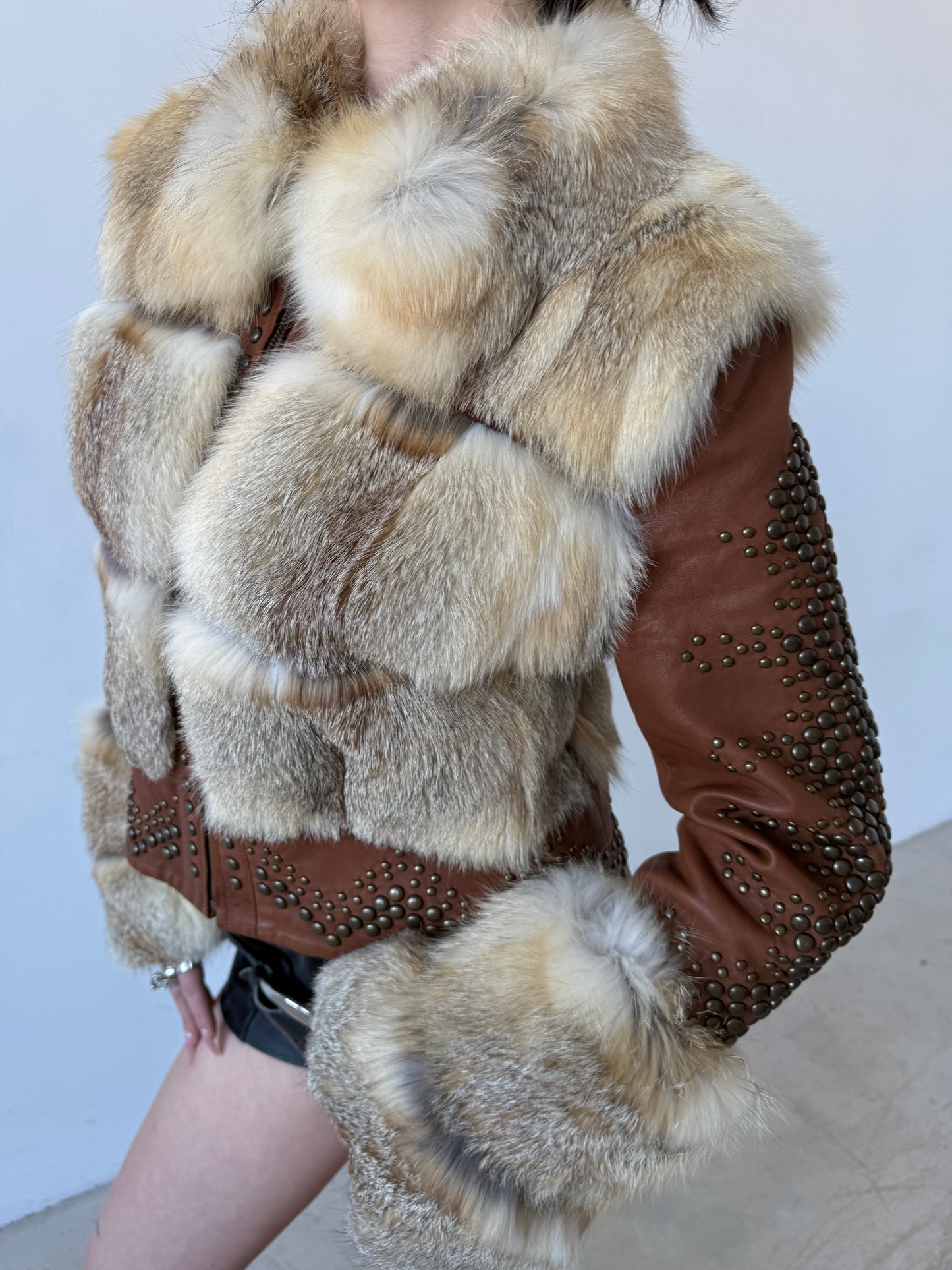 Vintage leather jacket TWINKLING GLOBAL