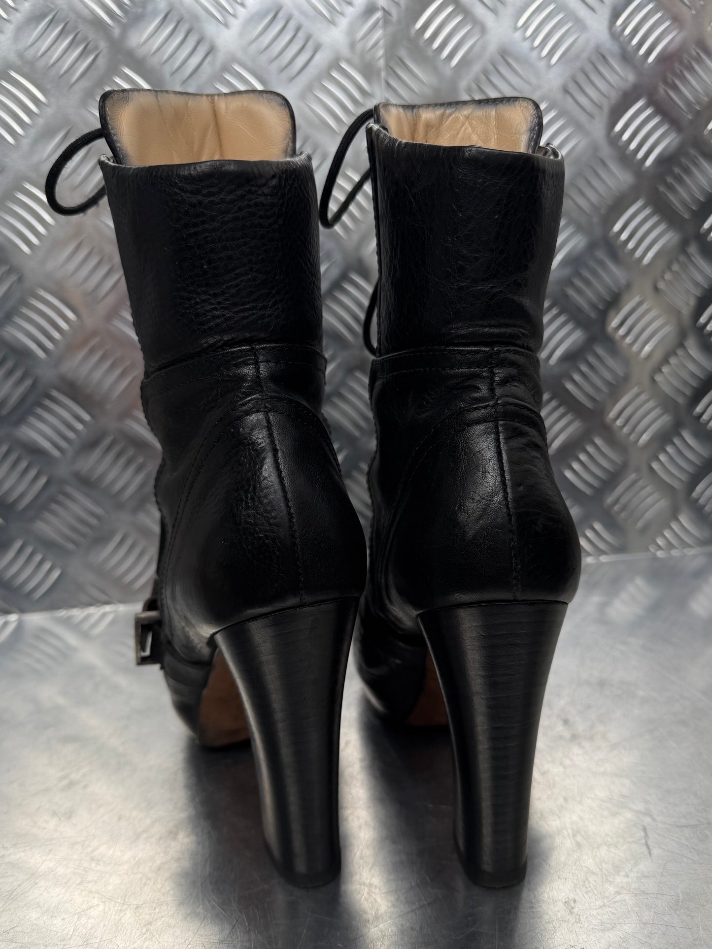 Vintage John Galliano leather boots TWINKLING GLOBAL