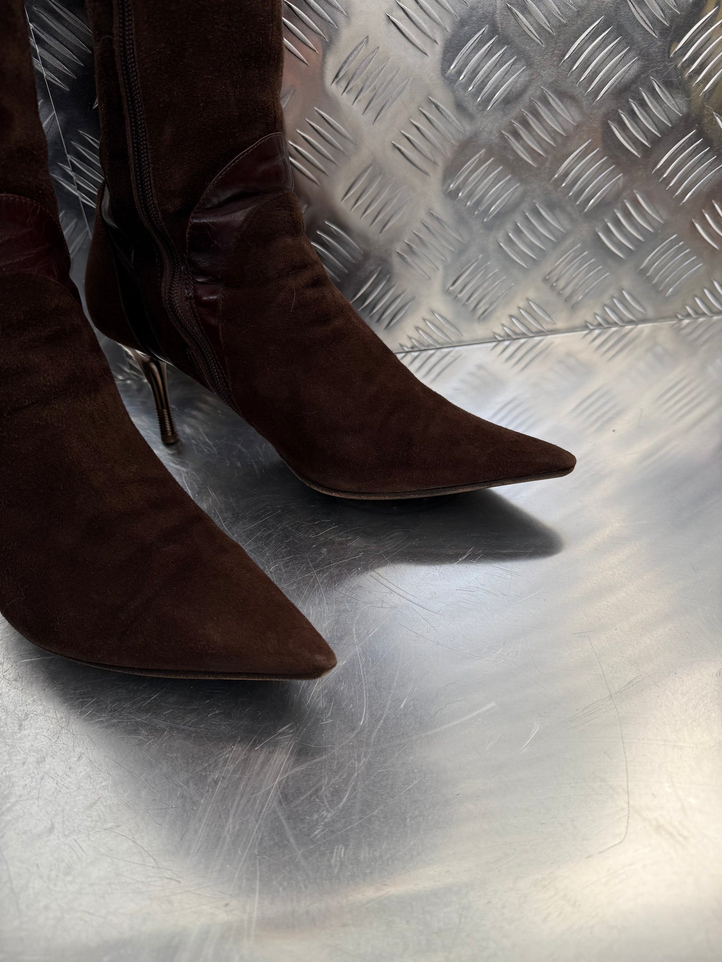 Vintage Italian suede leather boots TWINKLING GLOBAL