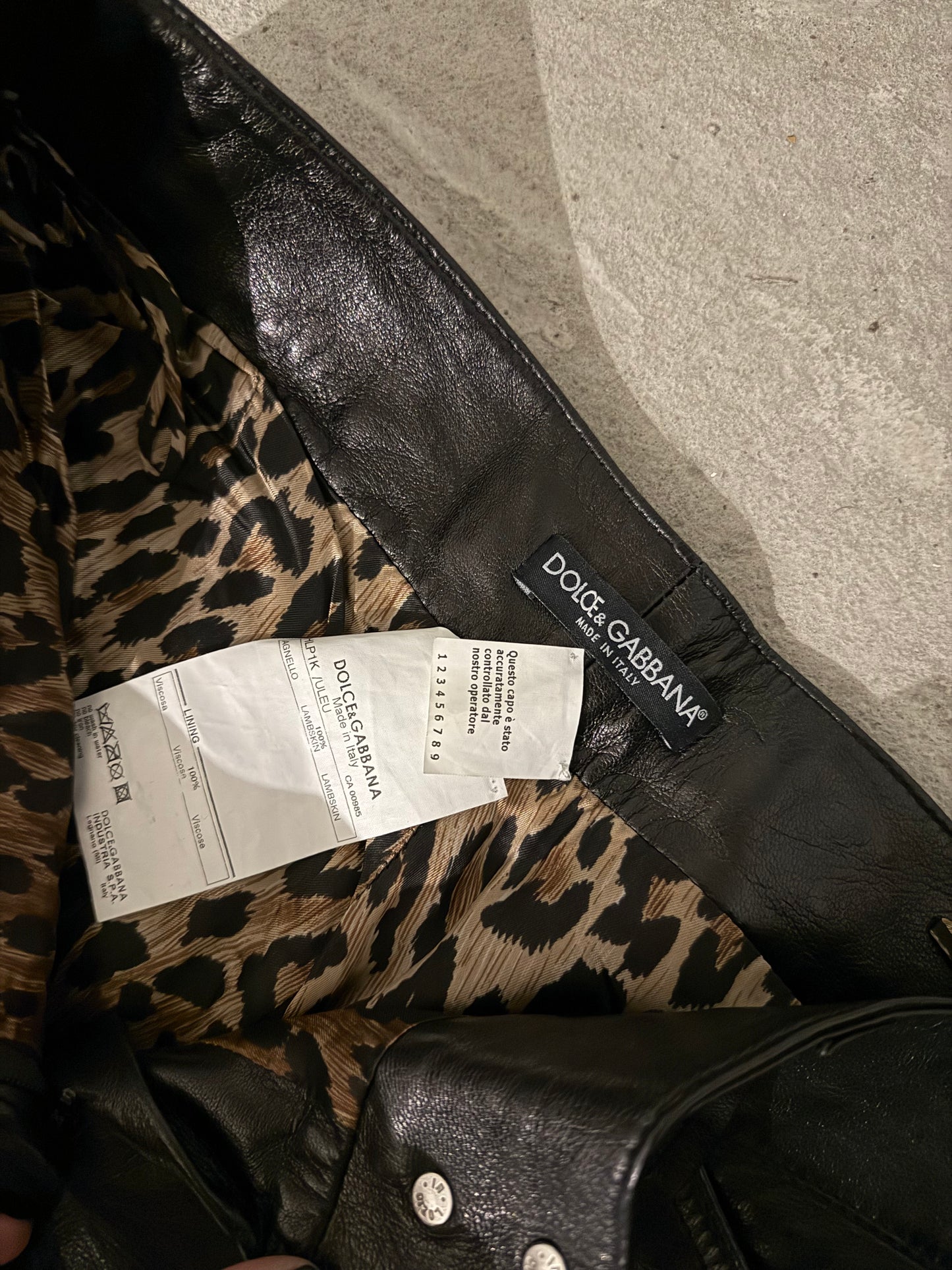 Dolce & Gabbana leather pants TWINKLING GLOBAL
