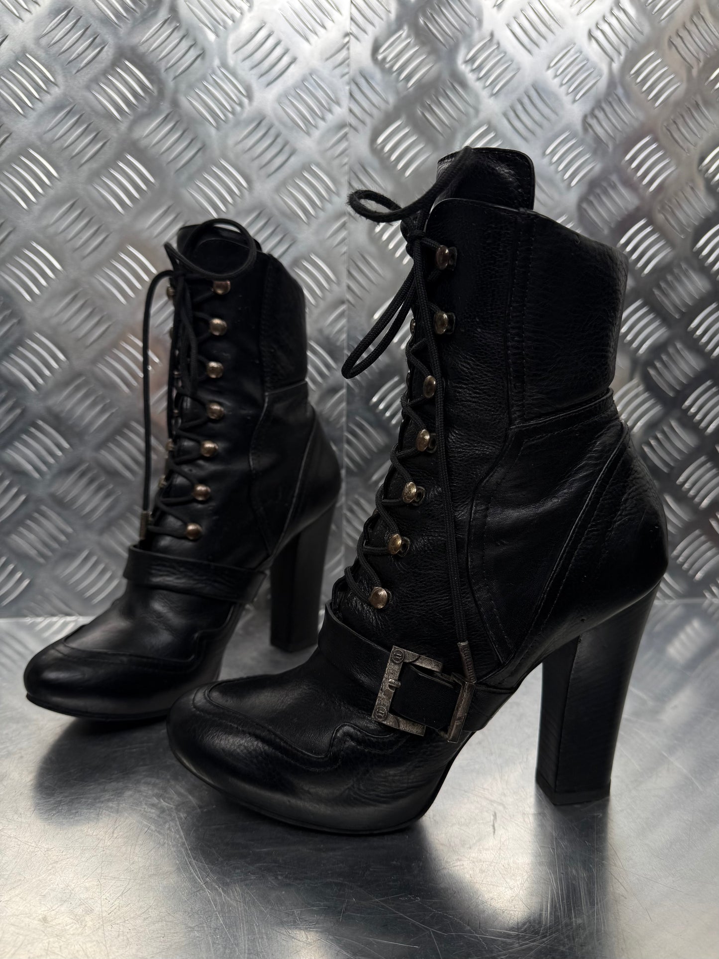 Vintage John Galliano leather boots TWINKLING GLOBAL