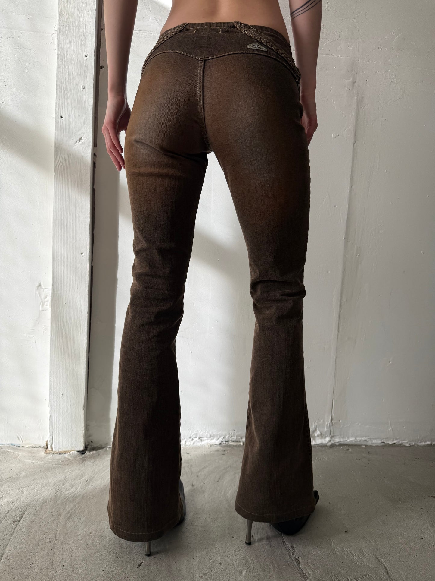 Vintage rust wash flare jeans TWINKLING GLOBAL