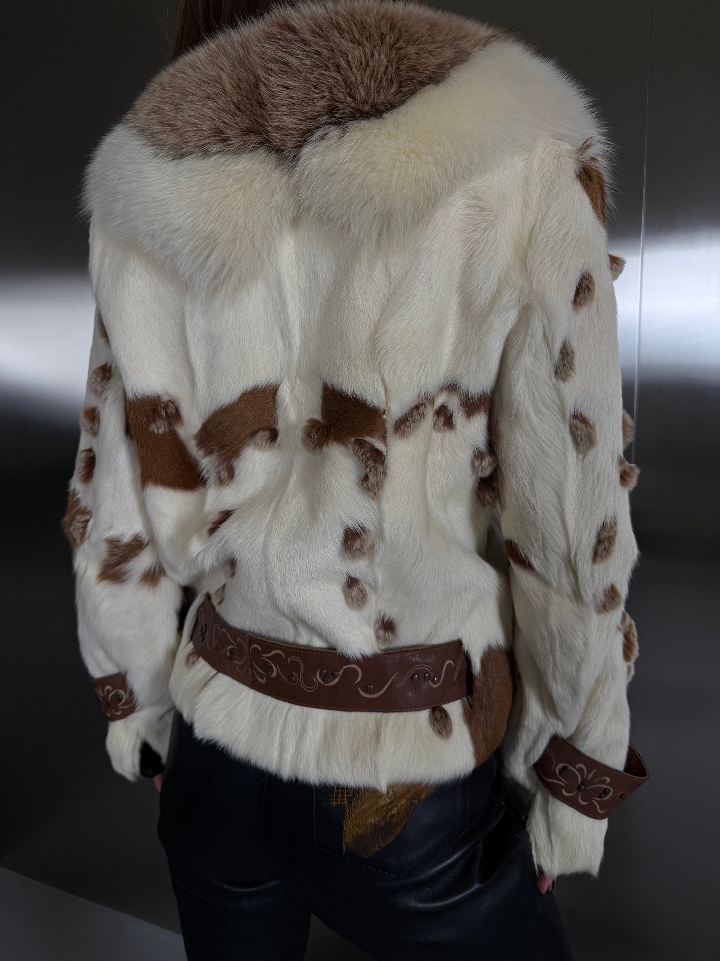 Vintage jacket with belt TWINKLING GLOBAL