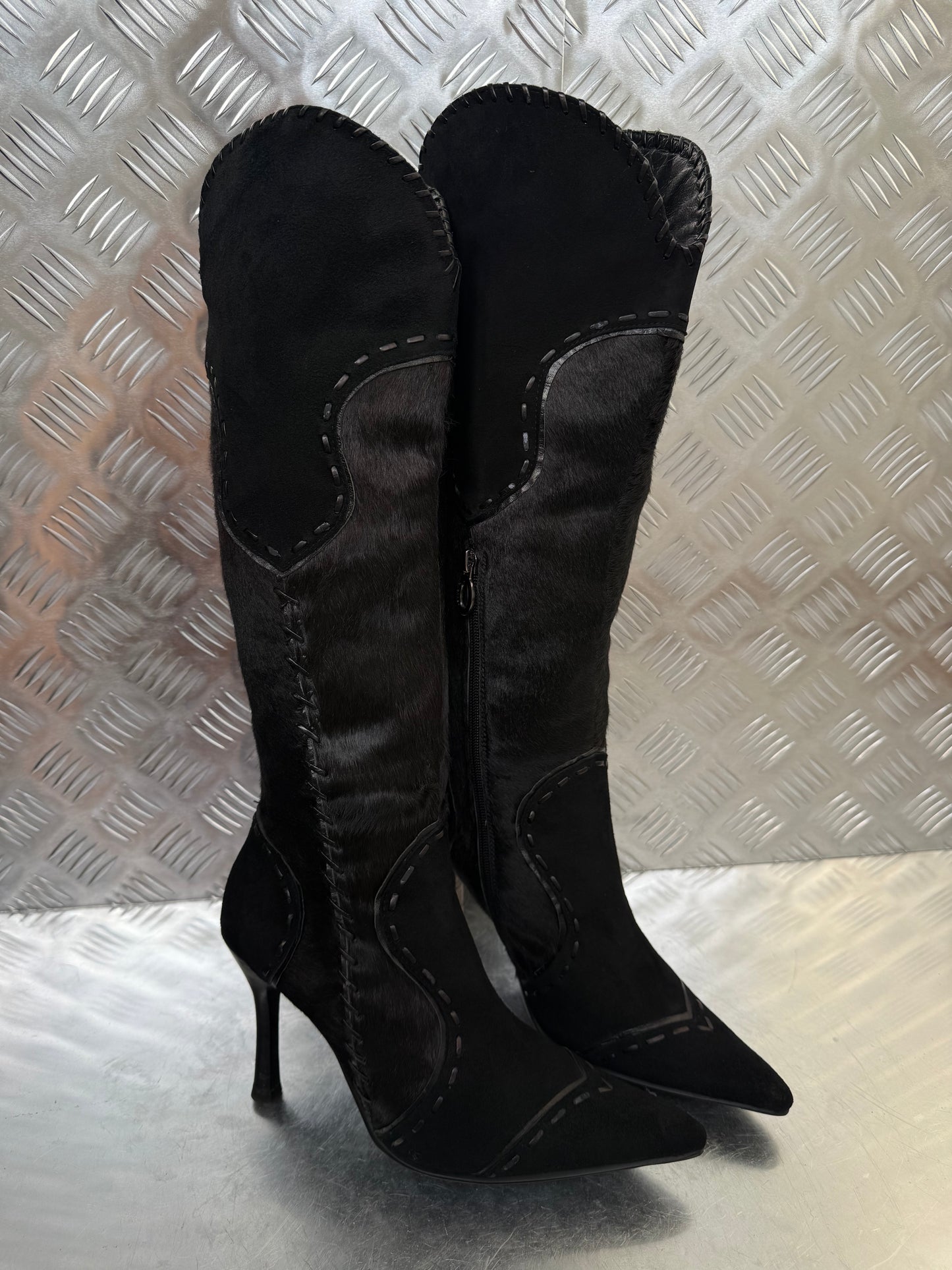 Vintage suede leather boots Twinkling Global