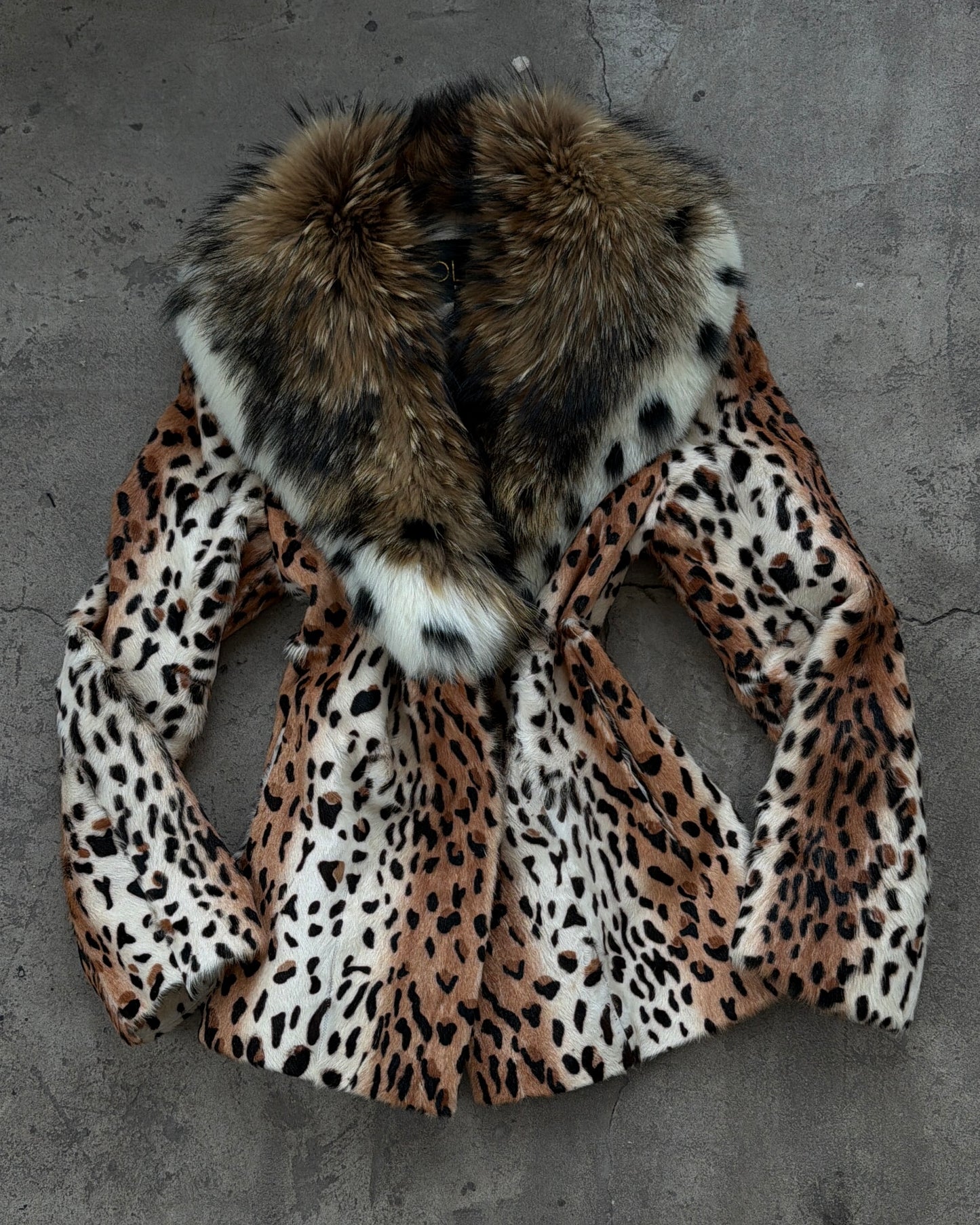 Vintage leopard faux fur coat TWINKLING GLOBAL