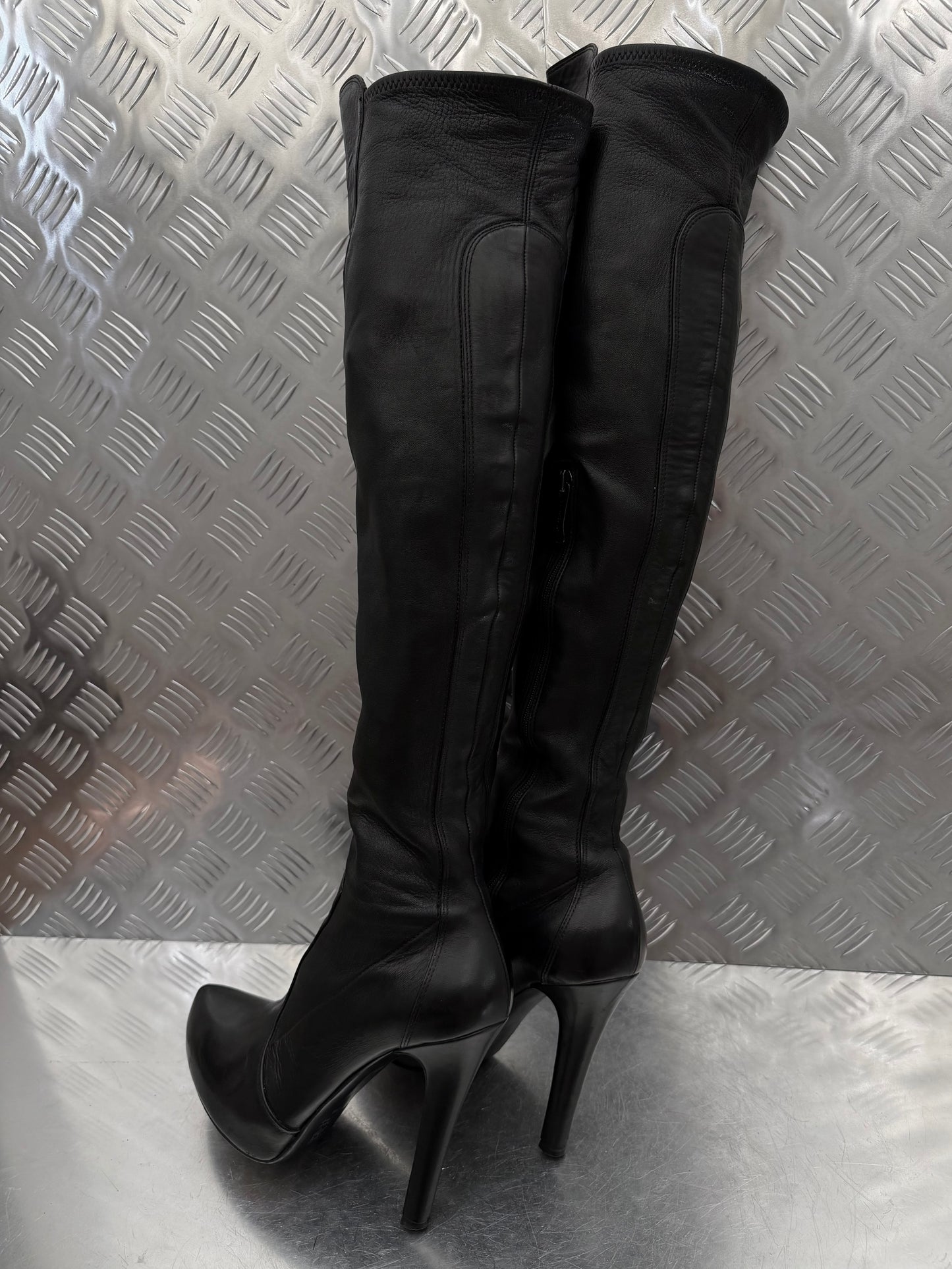 Vintage Gianmarco Lorenzi leather over-the-knee boots TWINKLING GLOBAL