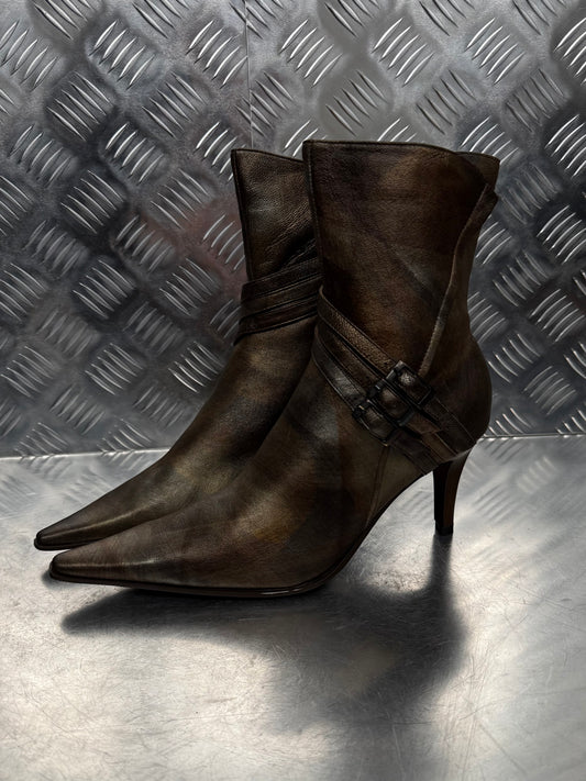 Vintage Italian leather ankle boots TWINKLING GLOBAL