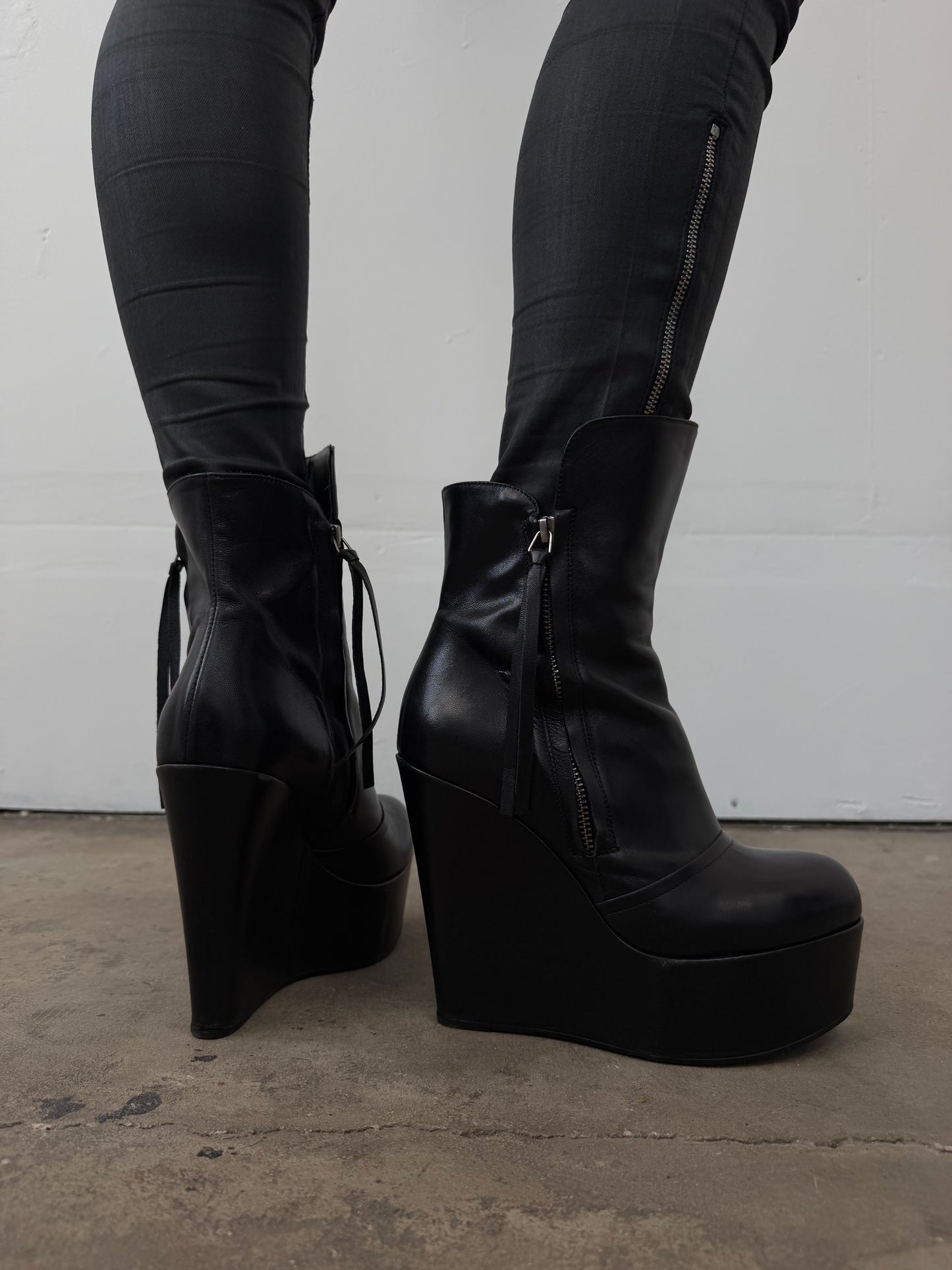 Bruno Bordese leather platform boots TWINKLING GLOBAL