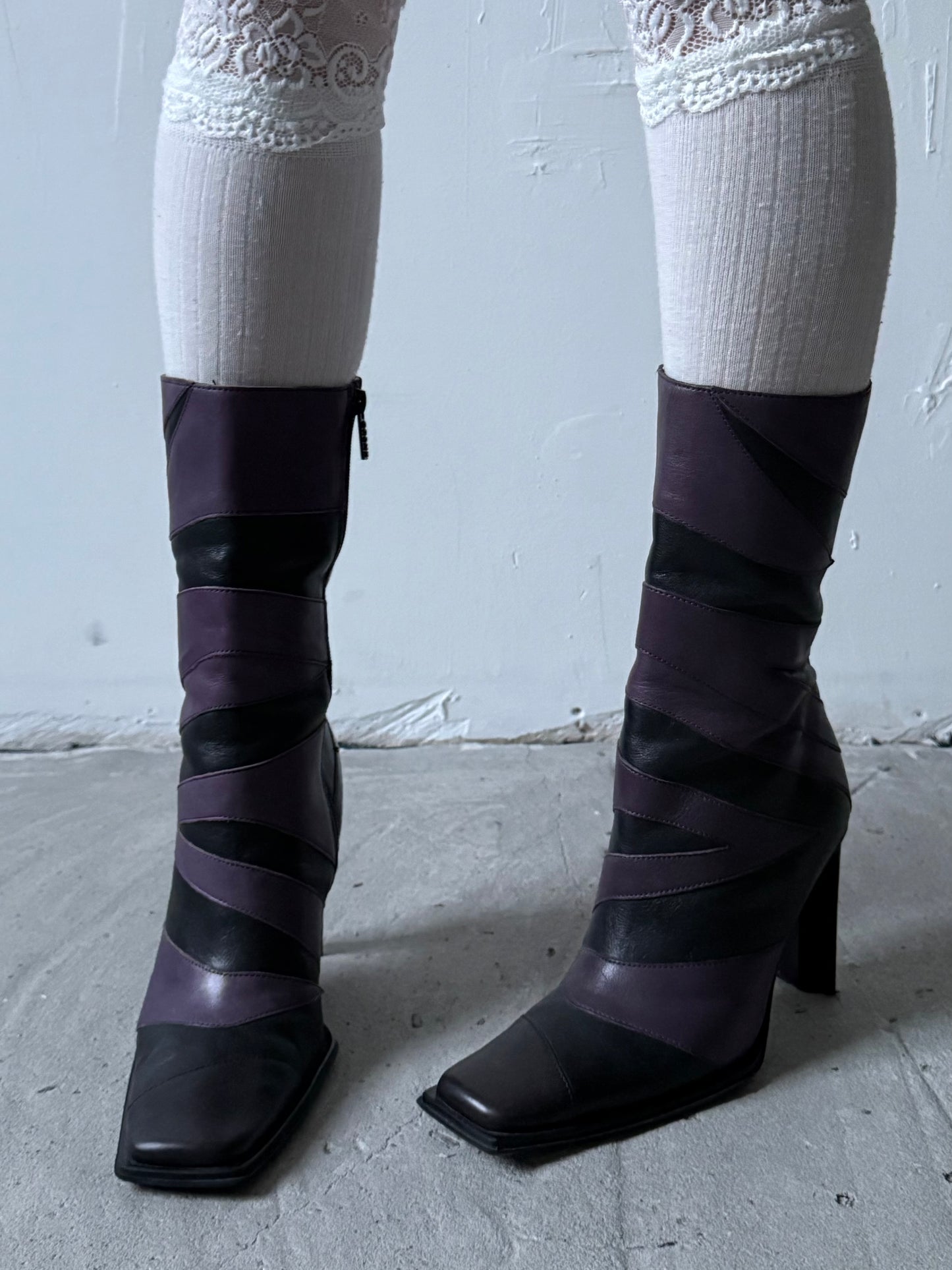 Vintage leather boots Bronx TWINKLING GLOBAL