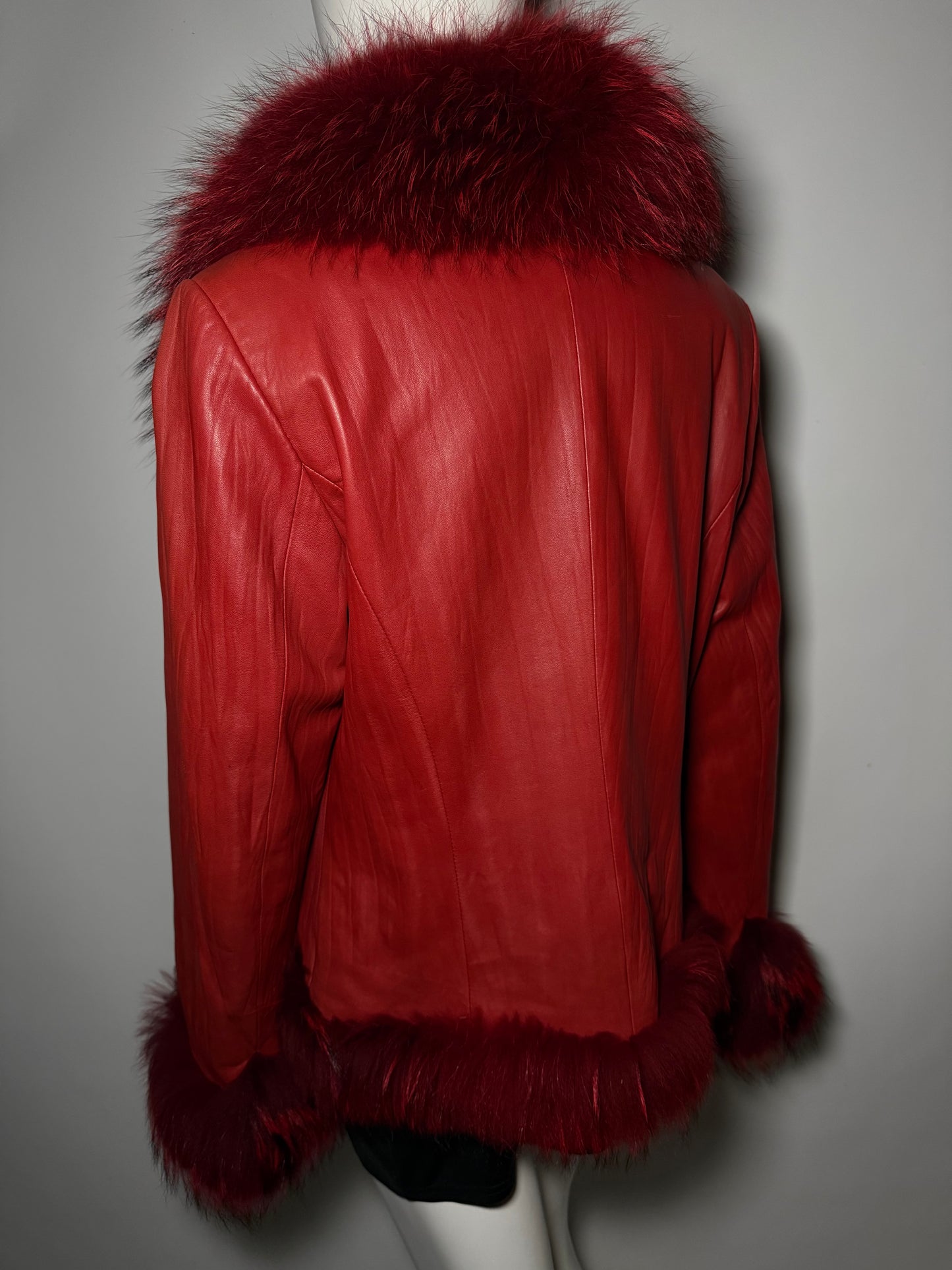 Vintage red leather jacket Twinkling Global