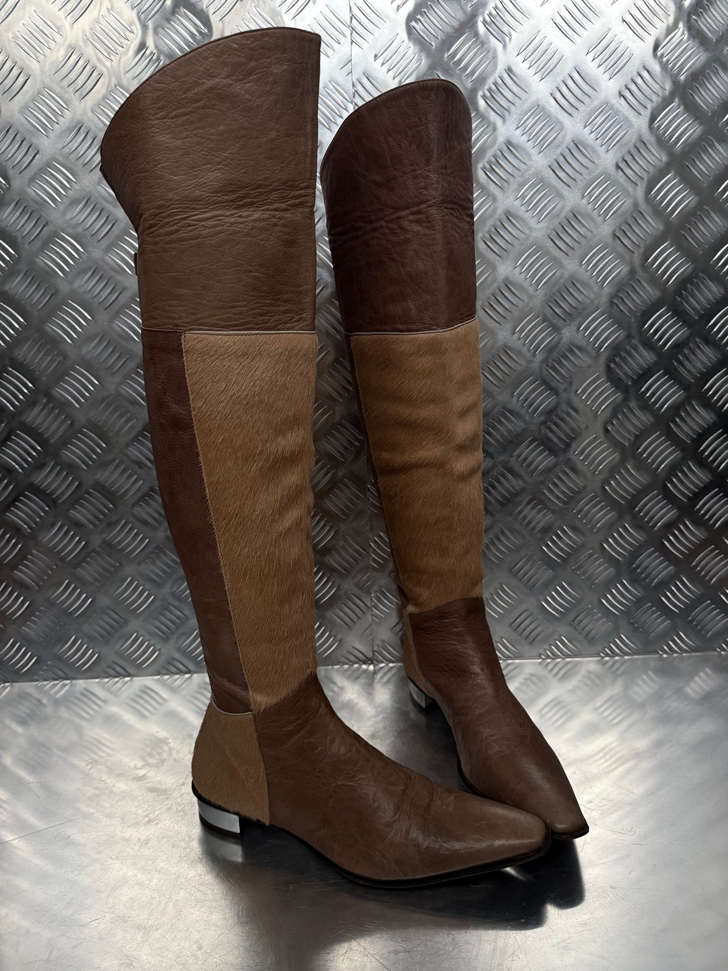 Vintage over-the-knee leather boots Andrea Lattanzi TWINKLING GLOBAL