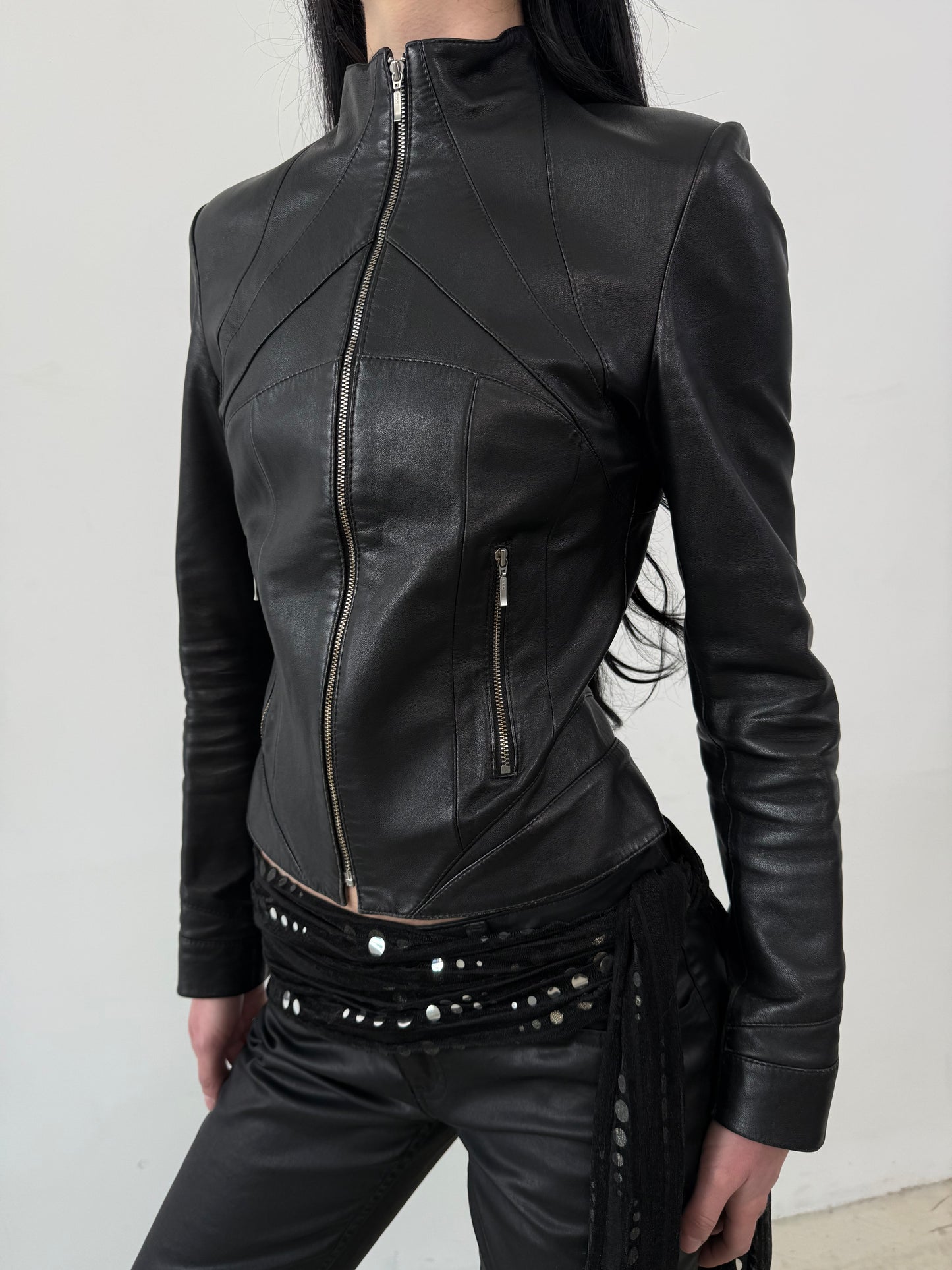 Vintage leather jacket TWINKLING GLOBAL