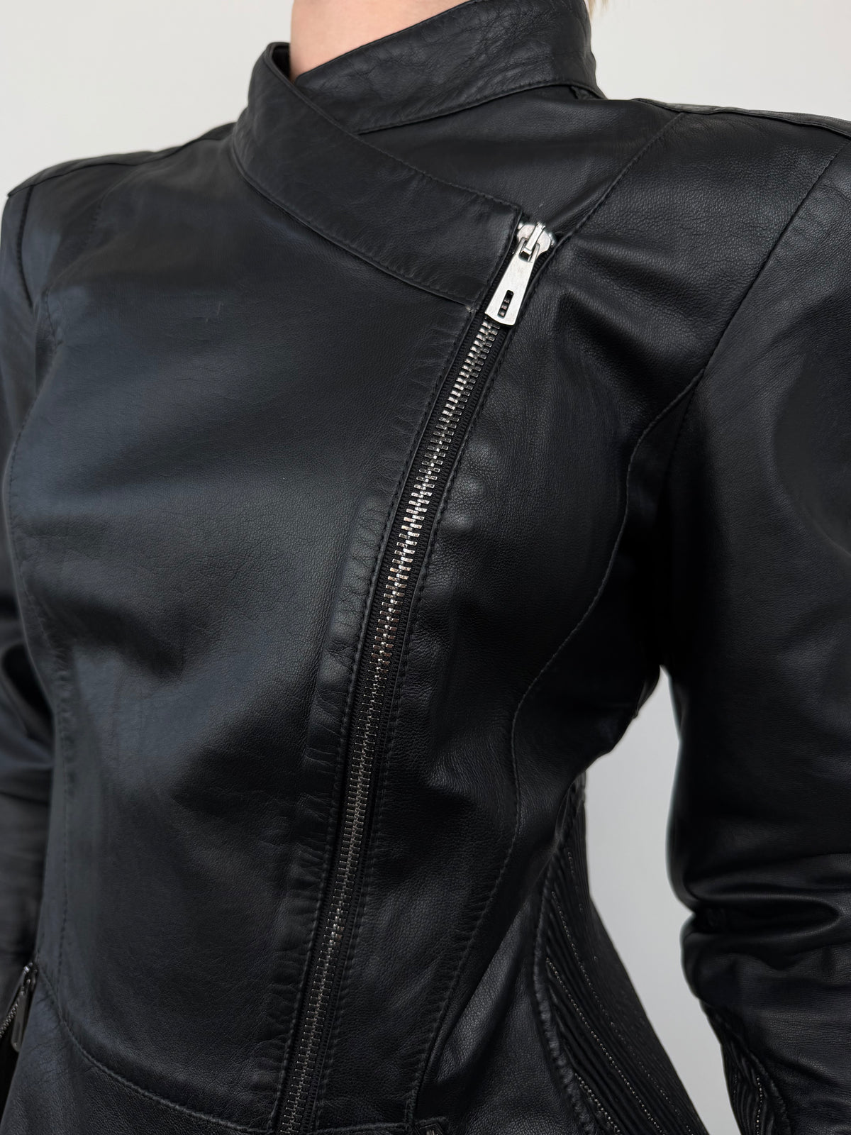 Vintage embellished leather jacket TWINKLING GLOBAL