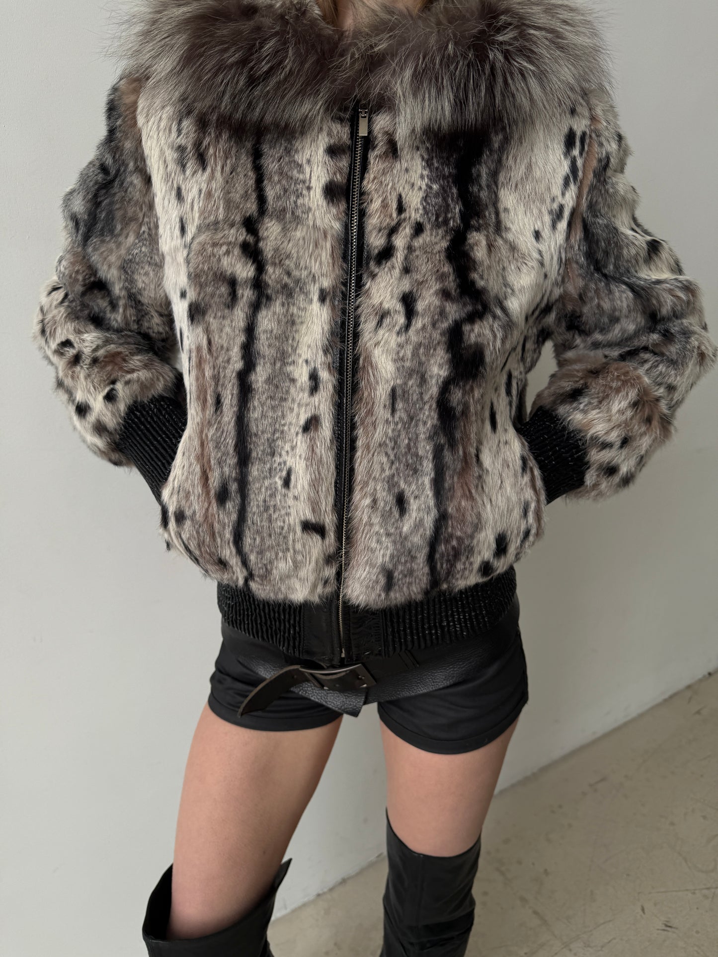 Vintage leather jacket TWINKLING GLOBAL