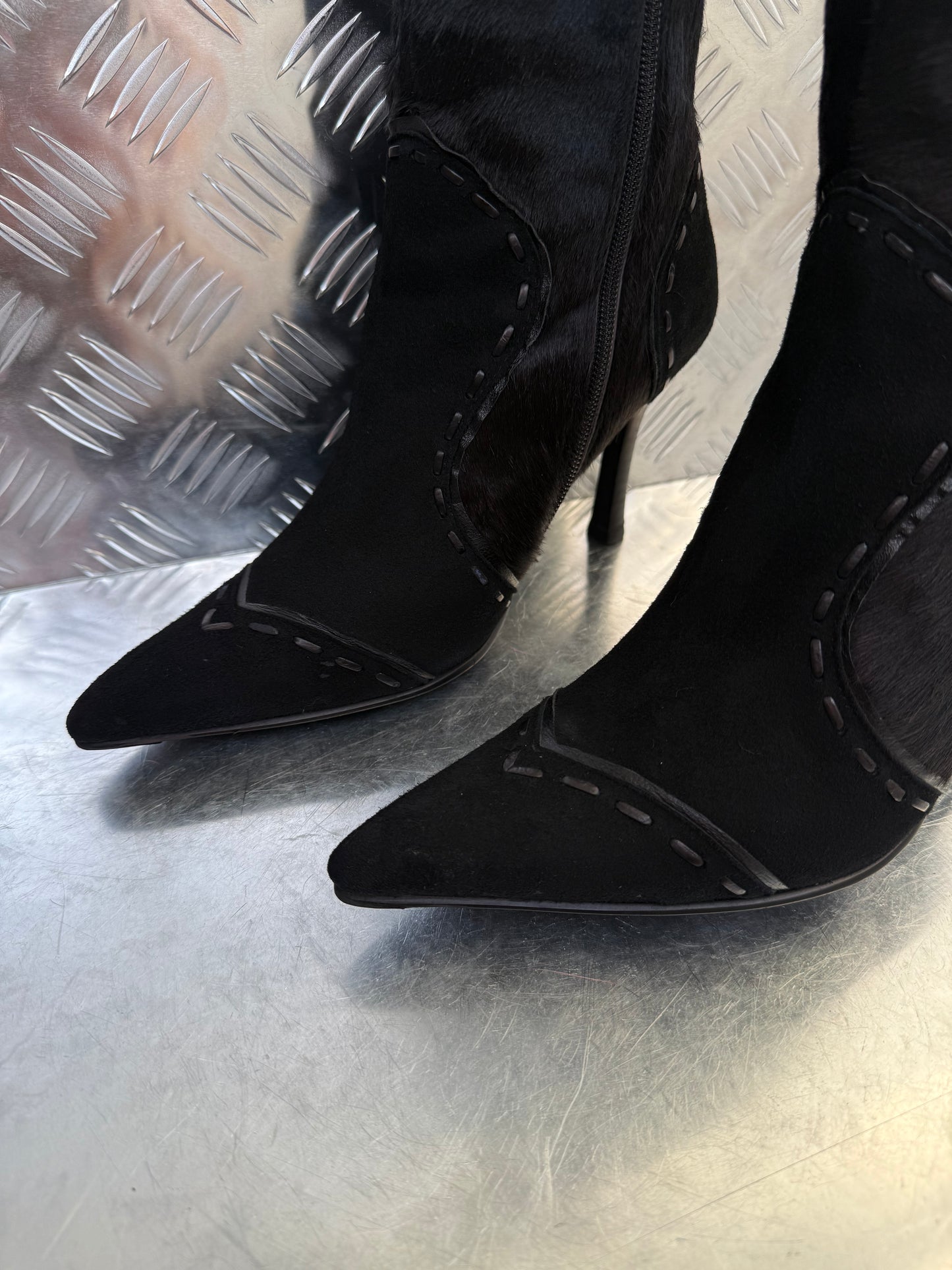 Vintage suede leather boots Twinkling Global
