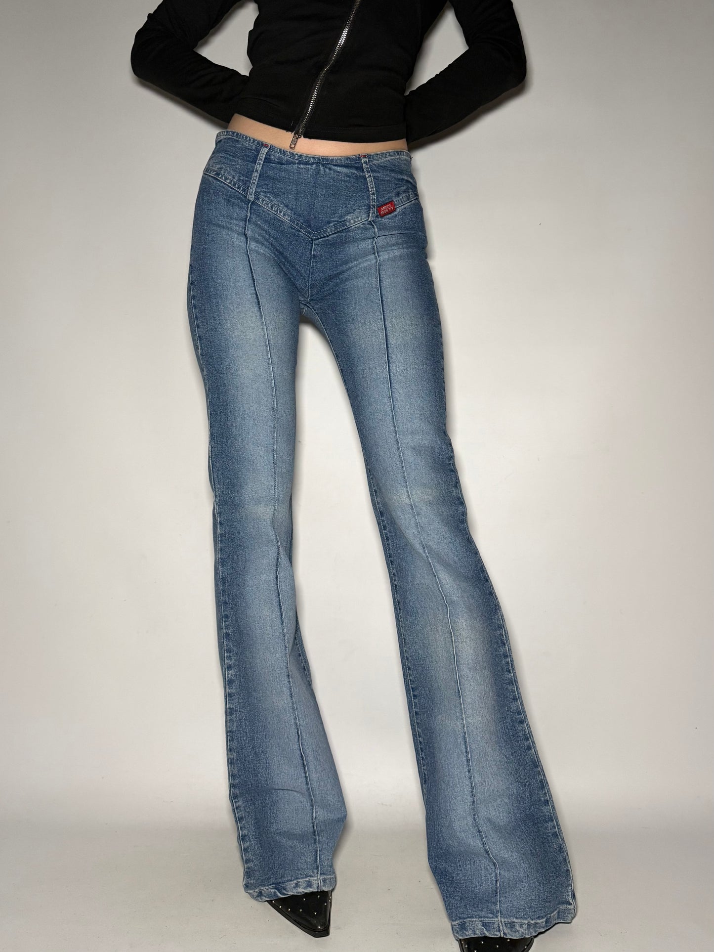 Miss Sixty V-Cut Flare Jeans Twinkling Global