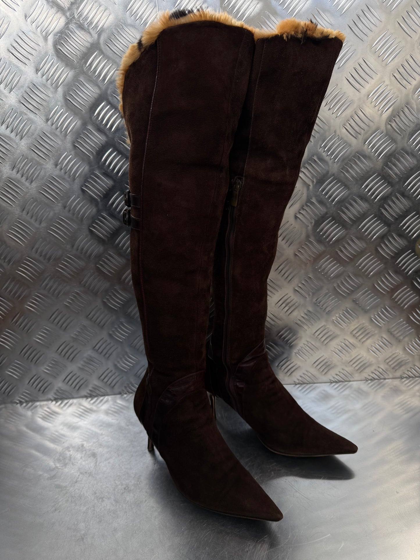Vintage Italian suede leather boots TWINKLING GLOBAL