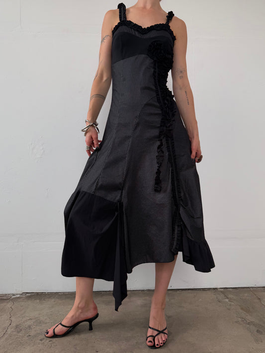 Pinstripe asymmetrical dress TWINKLING GLOBAL