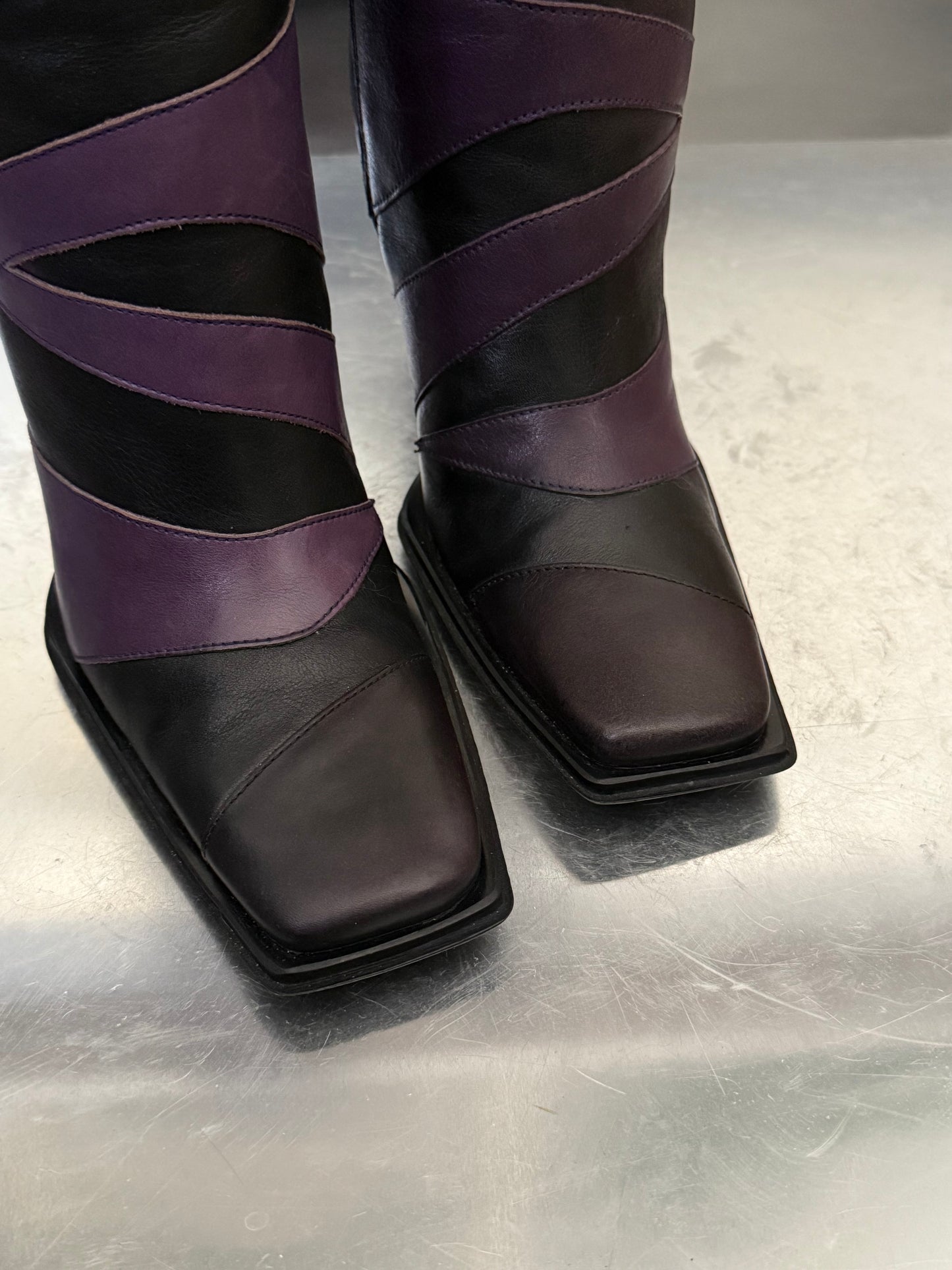 Vintage leather boots Bronx TWINKLING GLOBAL