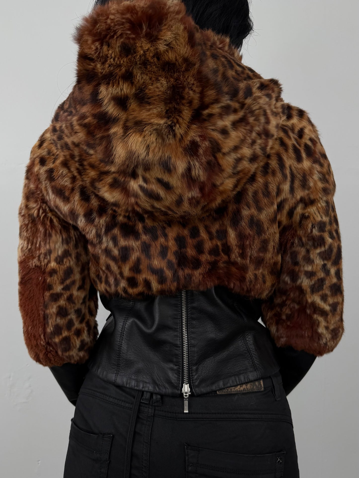 Vintage leopard leather jacket TWINKLING GLOBAL