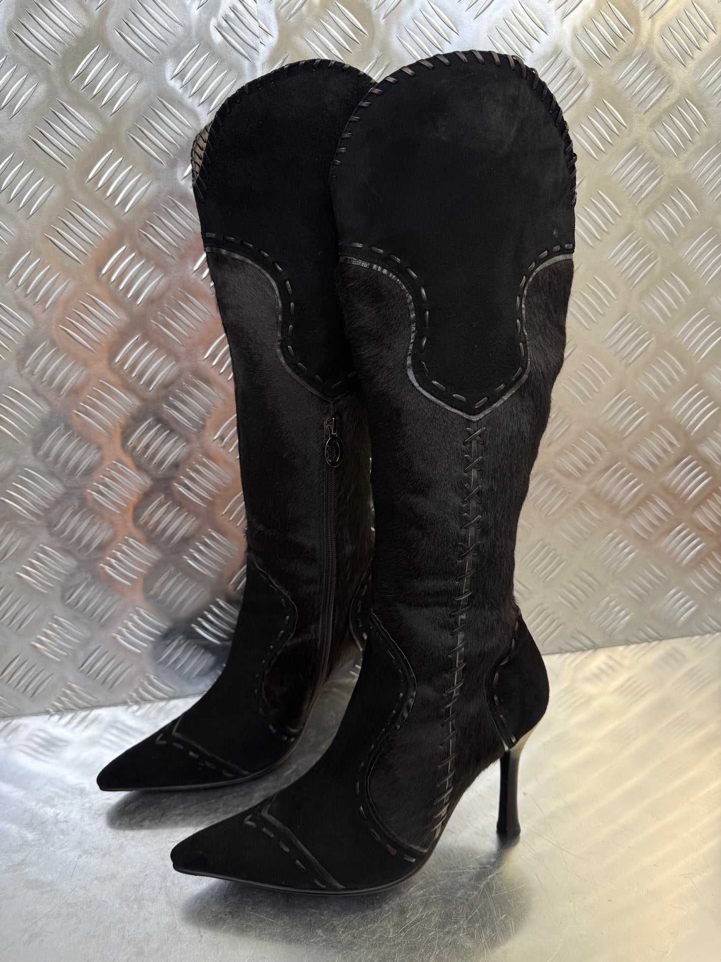 Vintage suede leather boots Twinkling Global