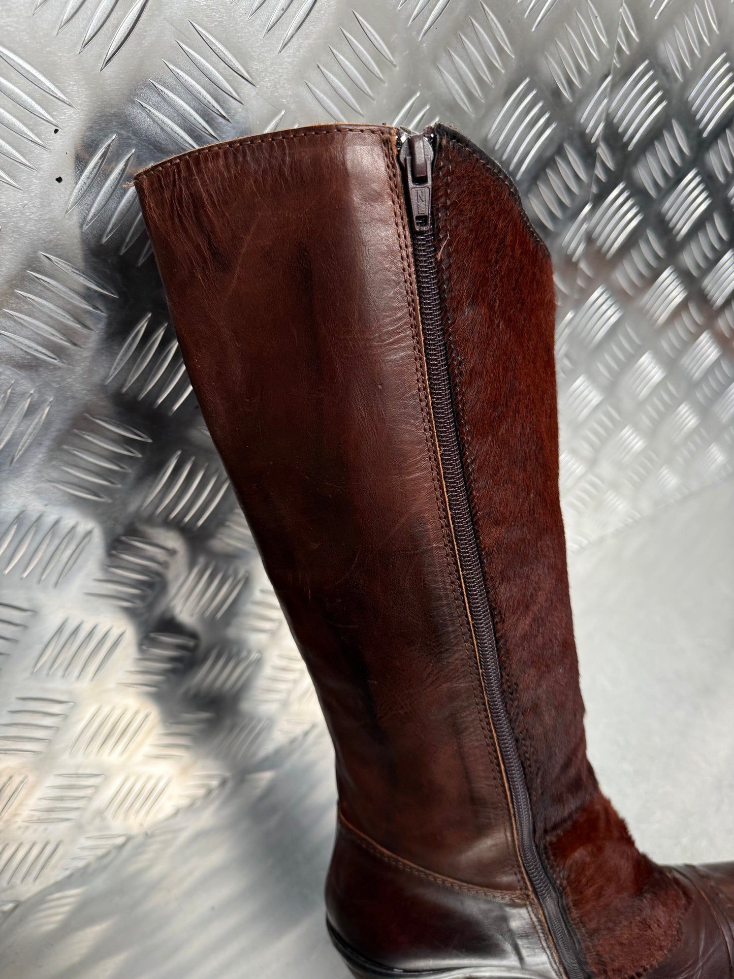 Vintage Italian leather cowboy boots TWINKLING GLOBAL