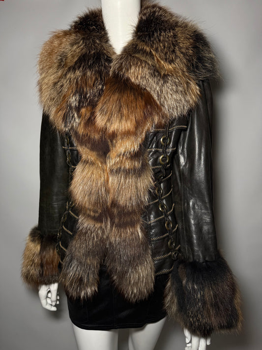 Vintage Leather Jacket TWINKLING GLOBAL