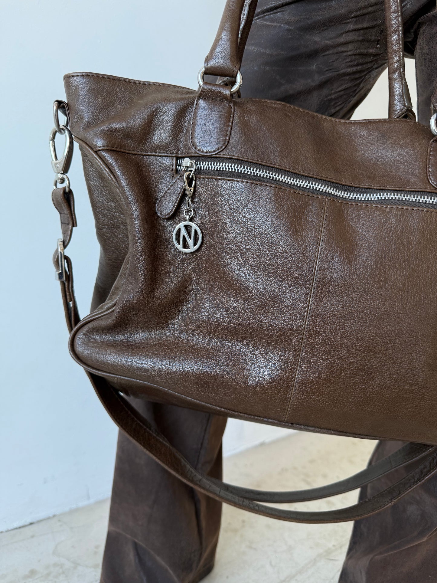 Vintage leather bag TWINKLING GLOBAL