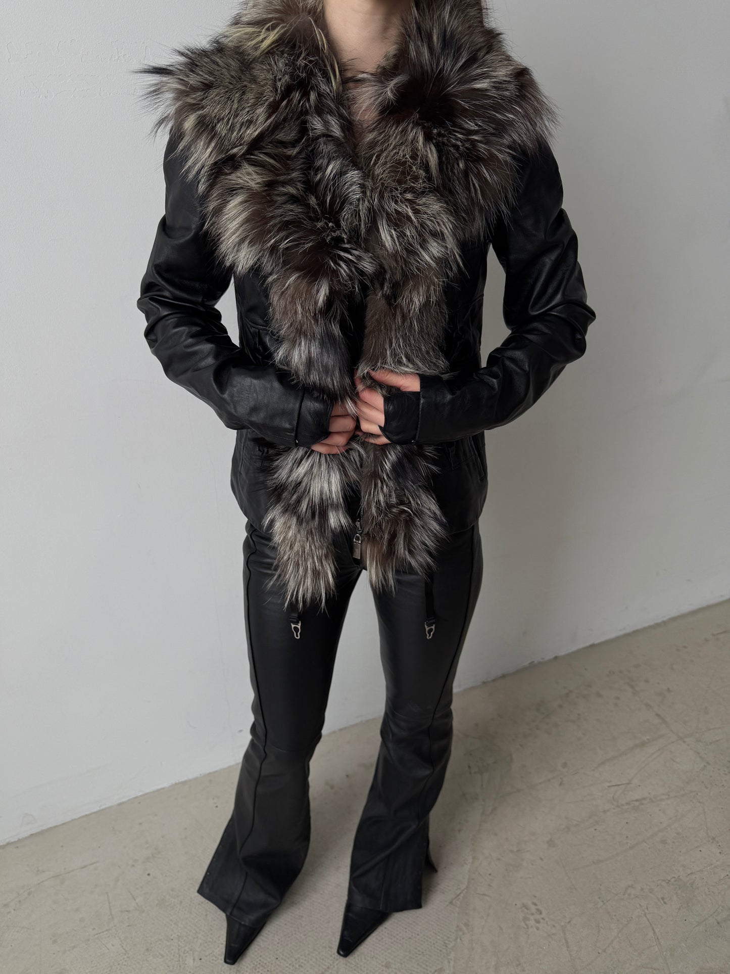 Vintage leather jacket TWINKLING GLOBAL