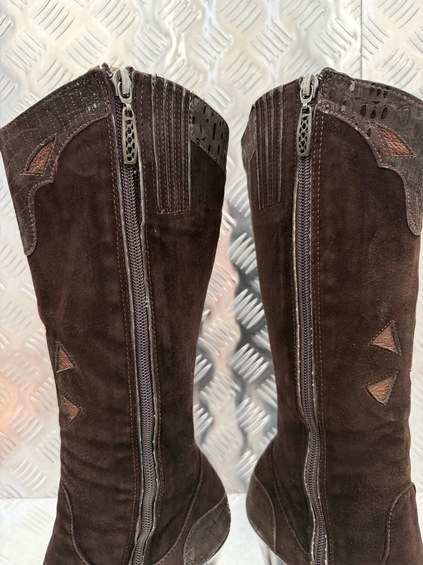 Vintage Ferre cowboy-style leather boots TWINKLING GLOBAL