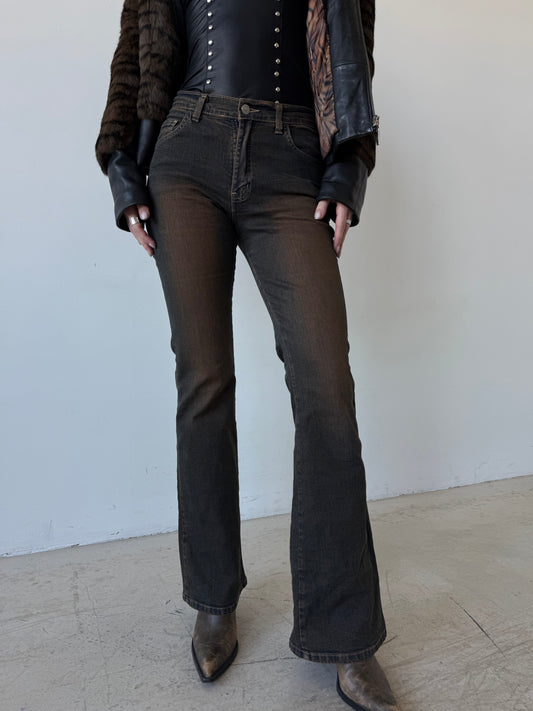 Vintage rust flare jeans TWINKLING GLOBAL