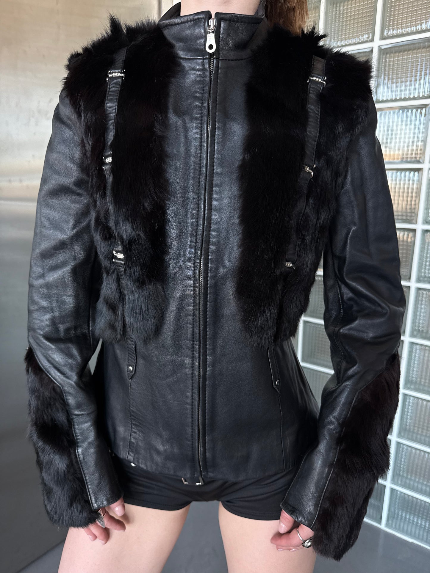 Vintage leather jacket TWINKLING GLOBAL
