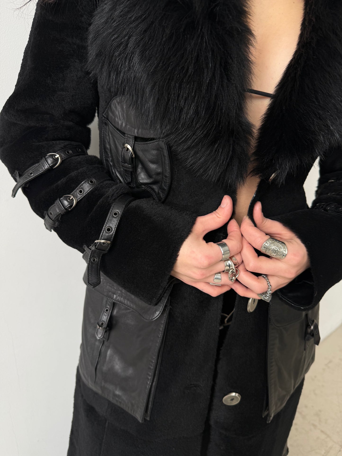 Vintage leather coat TWINKLING GLOBAL