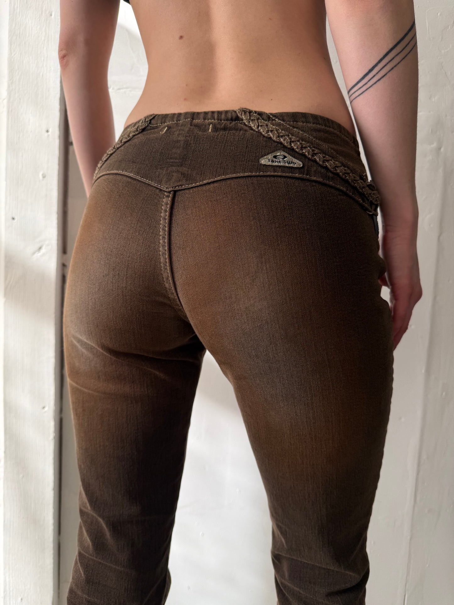 Vintage rust wash flare jeans TWINKLING GLOBAL