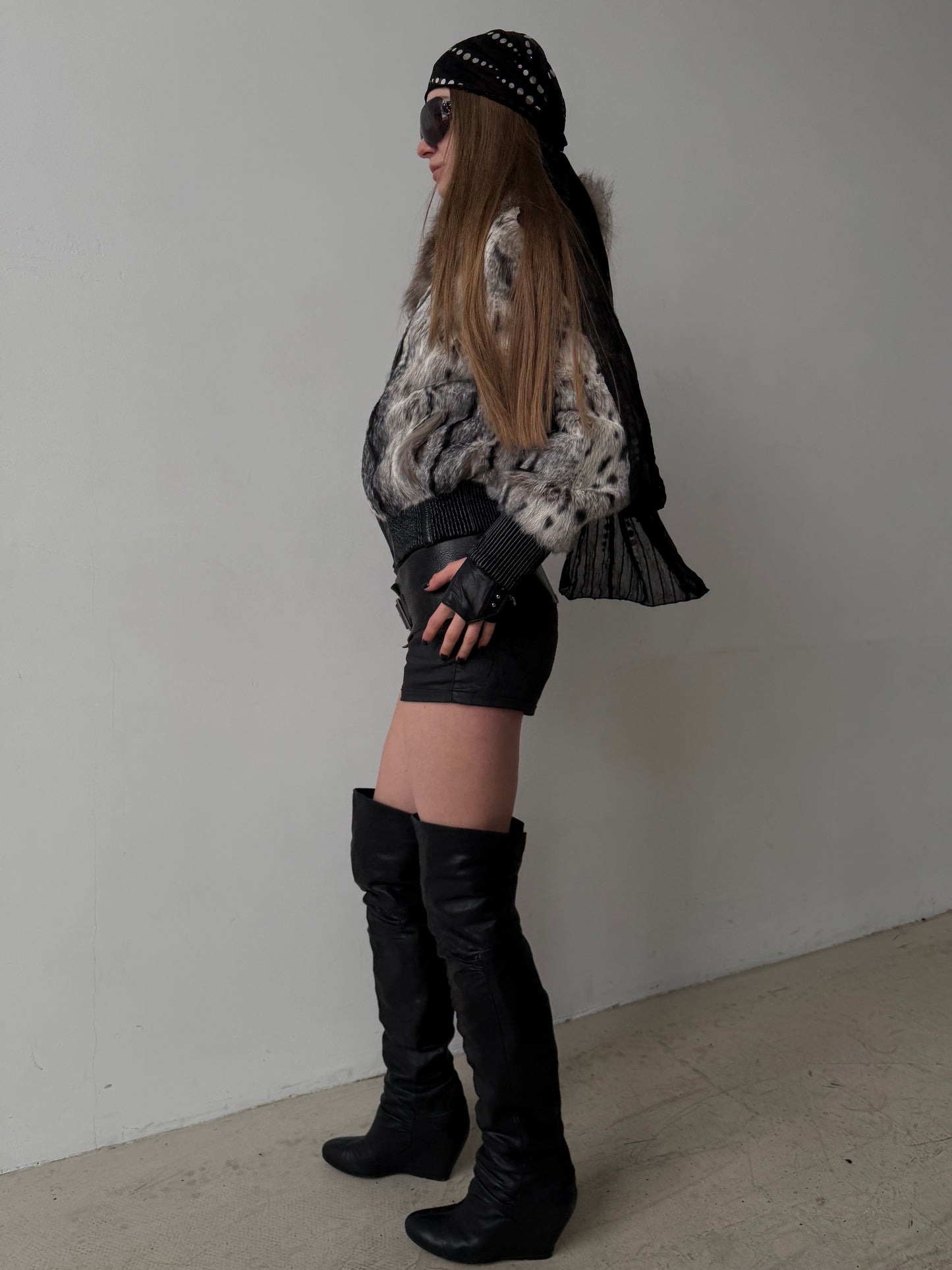 Vintage leather jacket TWINKLING GLOBAL