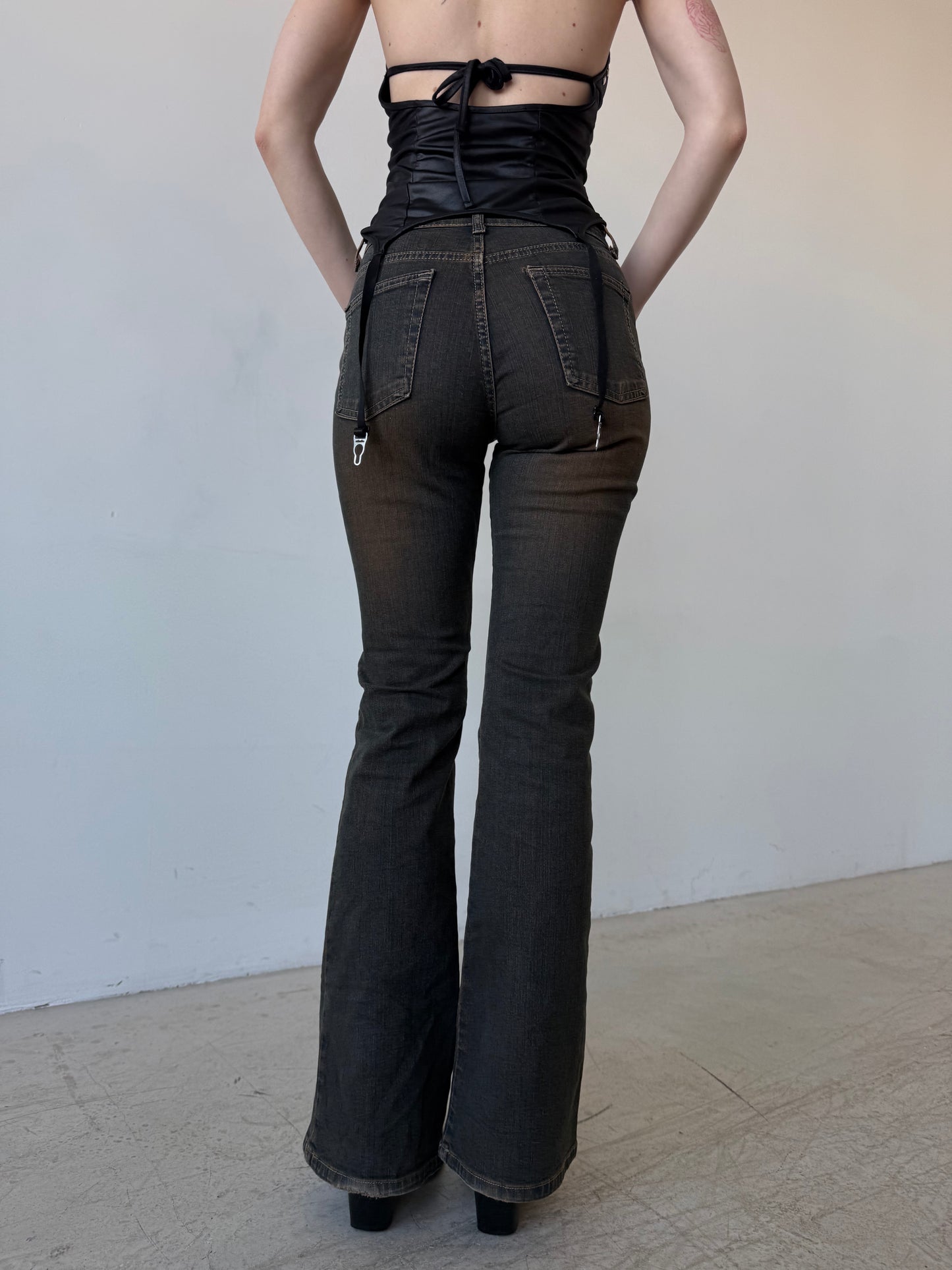 Vintage rust flare jeans TWINKLING GLOBAL