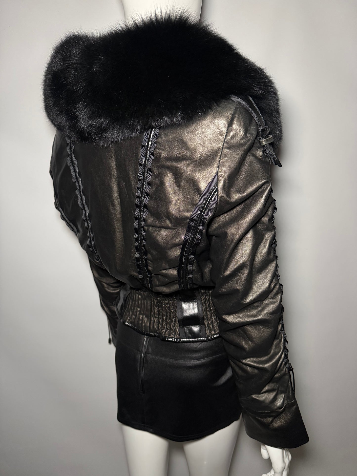 VINTAGE LEATHER JACKET TWINKLING GLOBAL