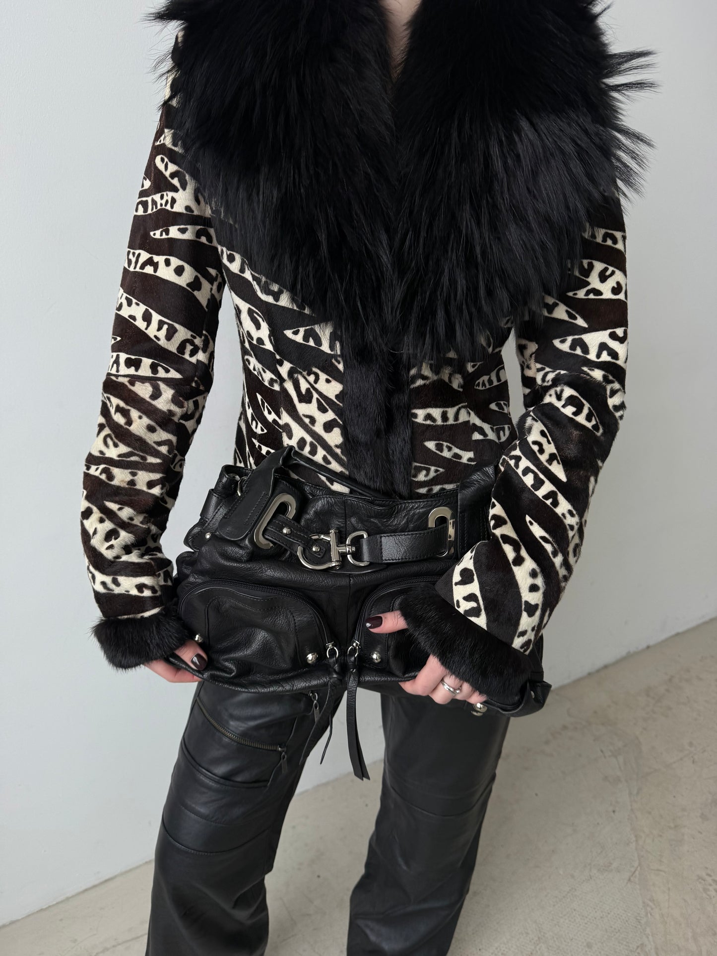 Vintage leather jacket TWINKLING GLOBAL