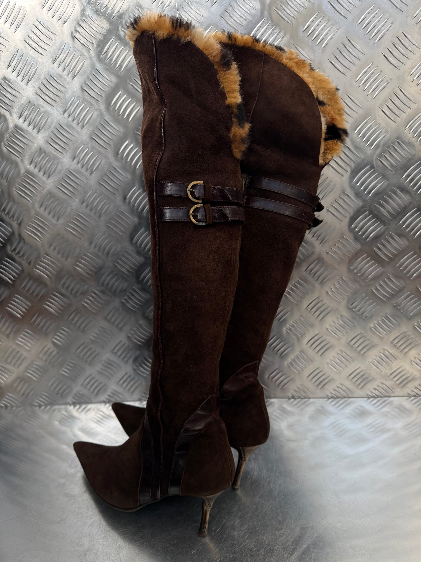 Vintage Italian suede leather boots TWINKLING GLOBAL