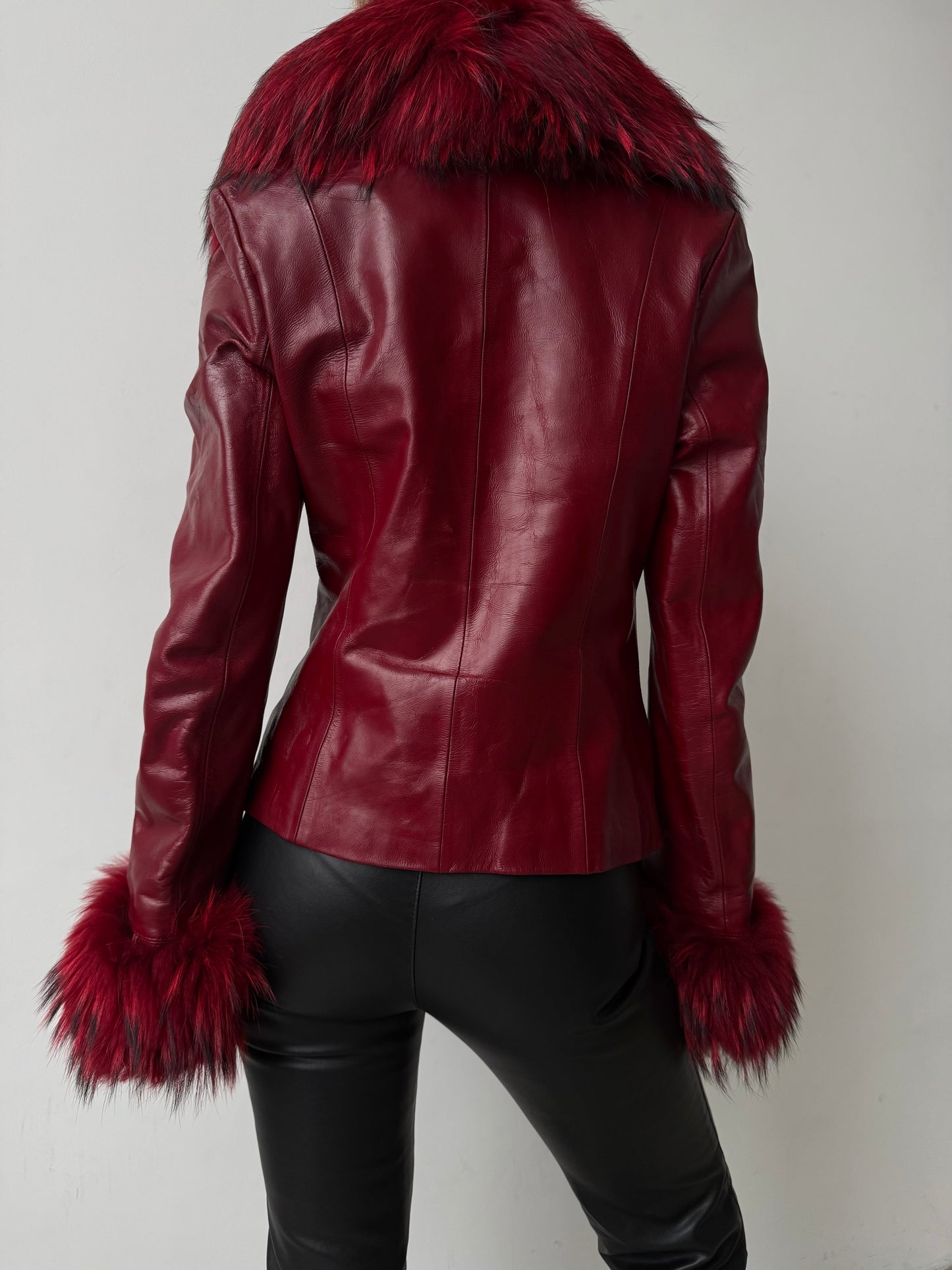 Vintage red leather jacket
