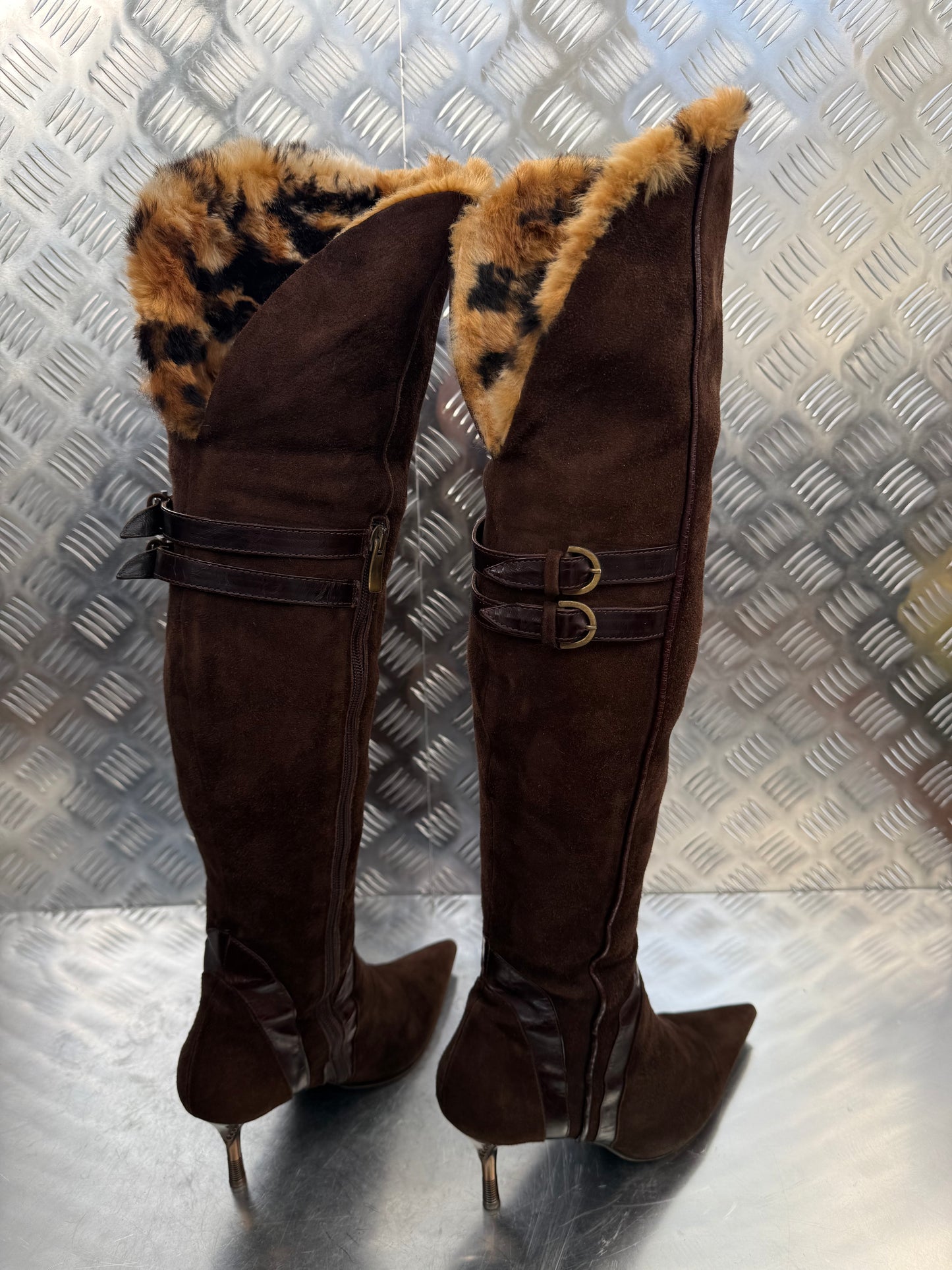 Vintage Italian suede leather boots TWINKLING GLOBAL