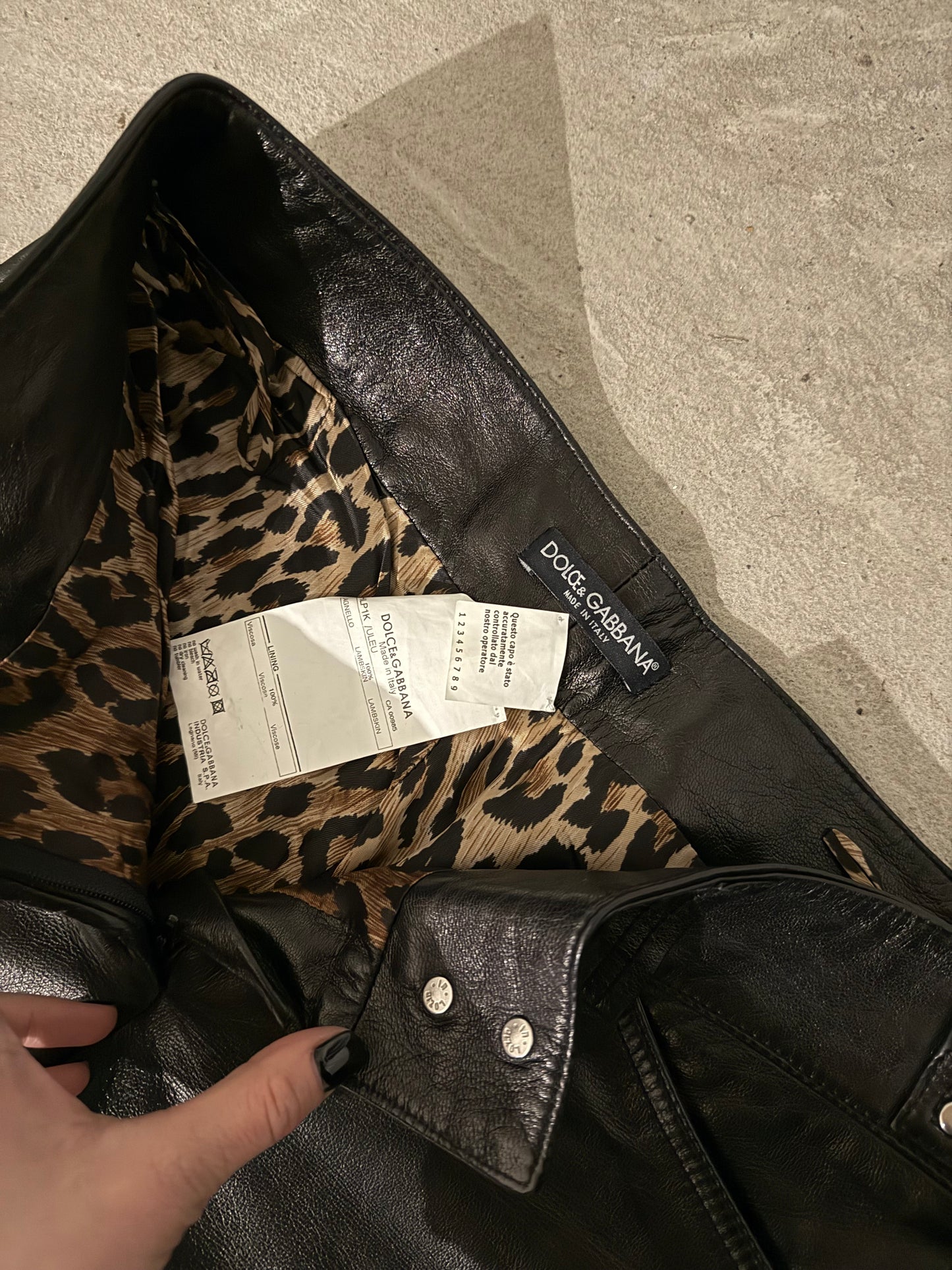 Dolce & Gabbana leather pants TWINKLING GLOBAL
