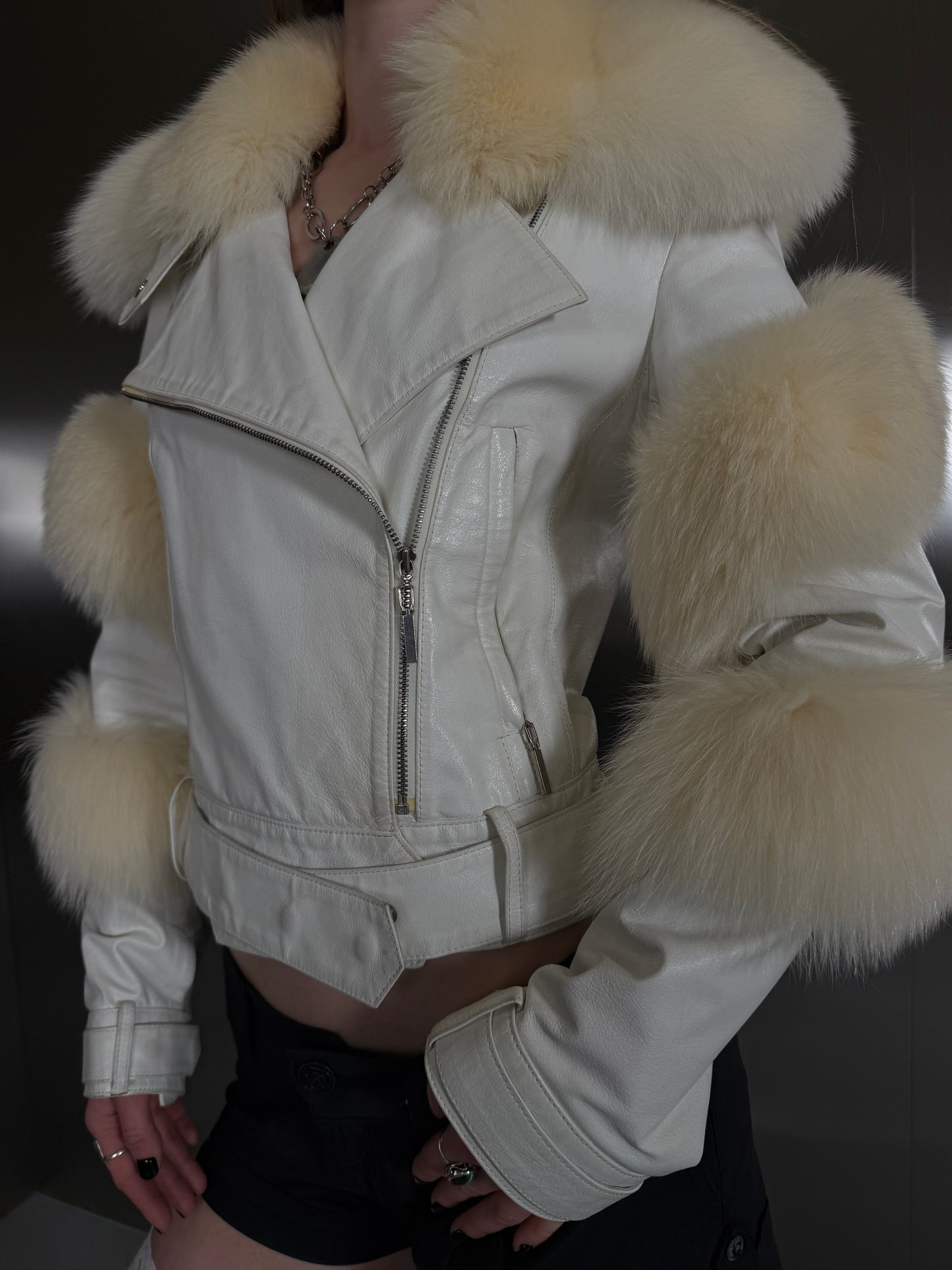 Vintage leather jacket TWINKLING GLOBAL