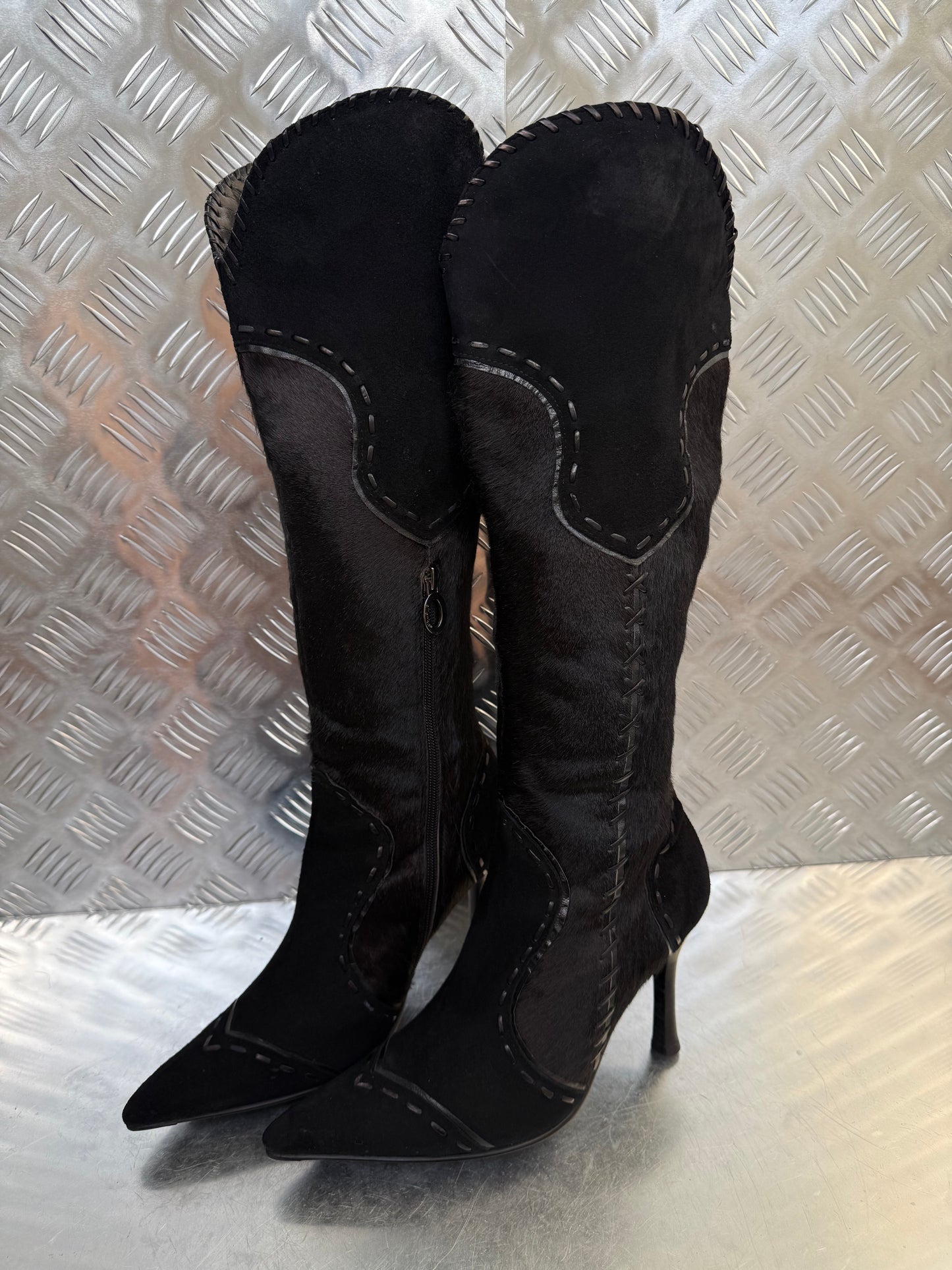 Vintage suede leather boots Twinkling Global