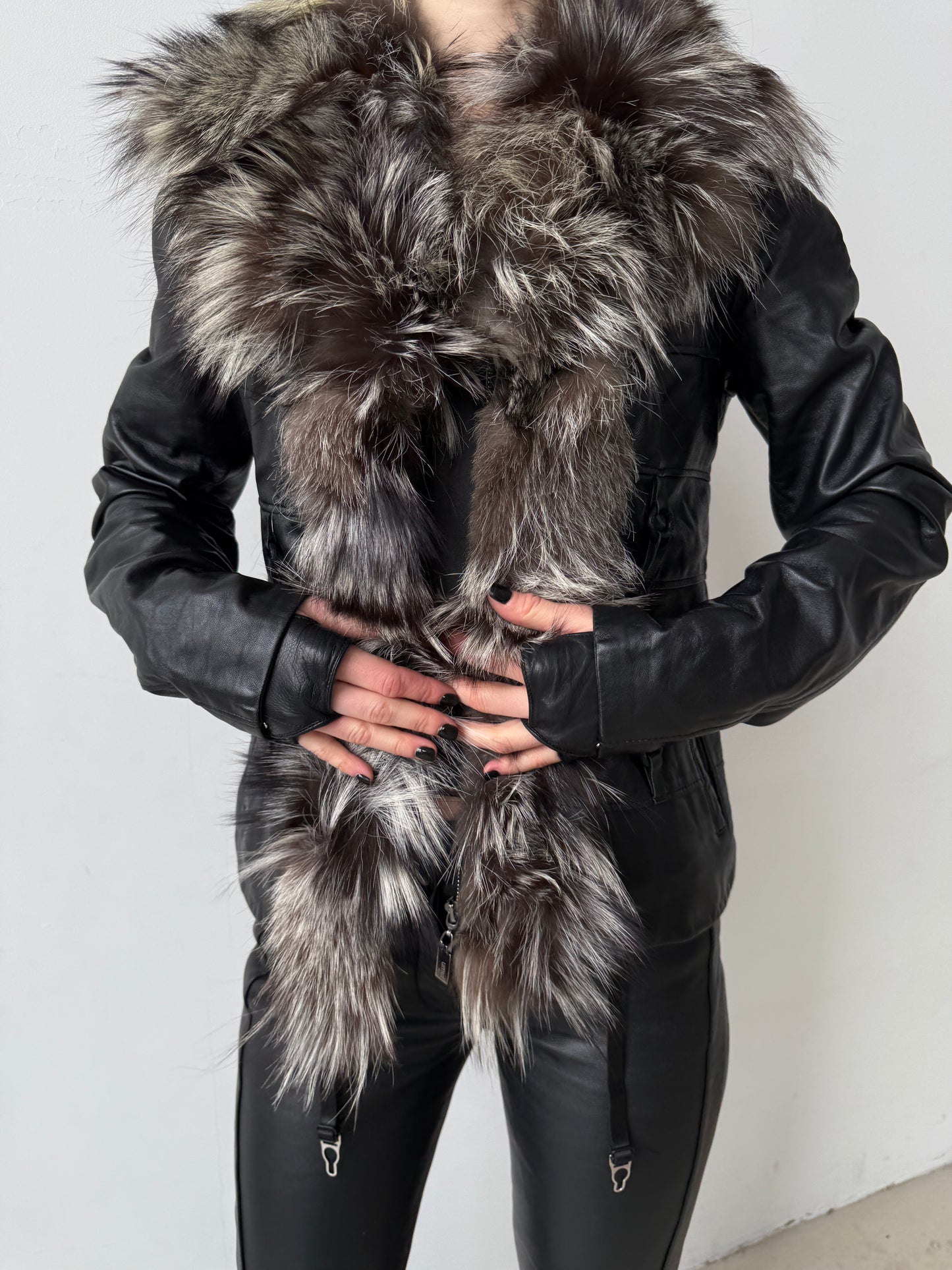 Vintage leather jacket TWINKLING GLOBAL