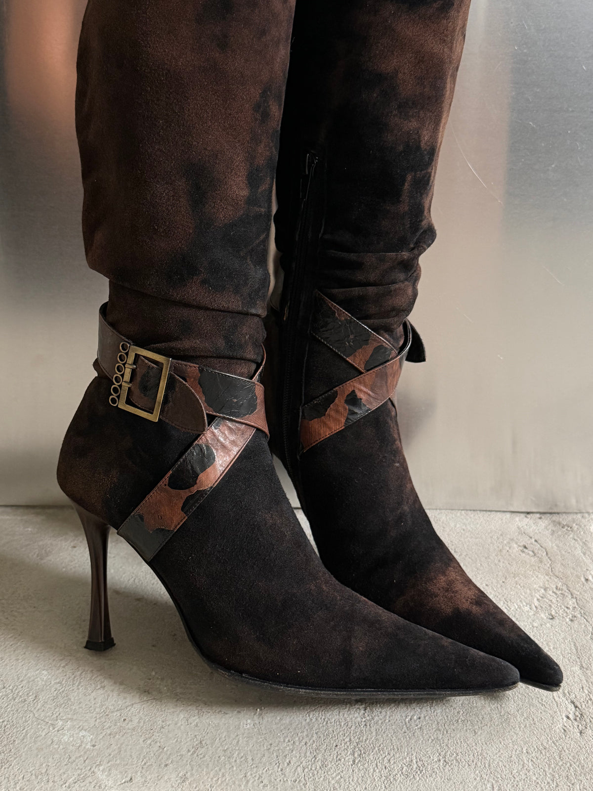 Vintage Loretta Pettinari pointed suede boots TWINKLING GLOBAL