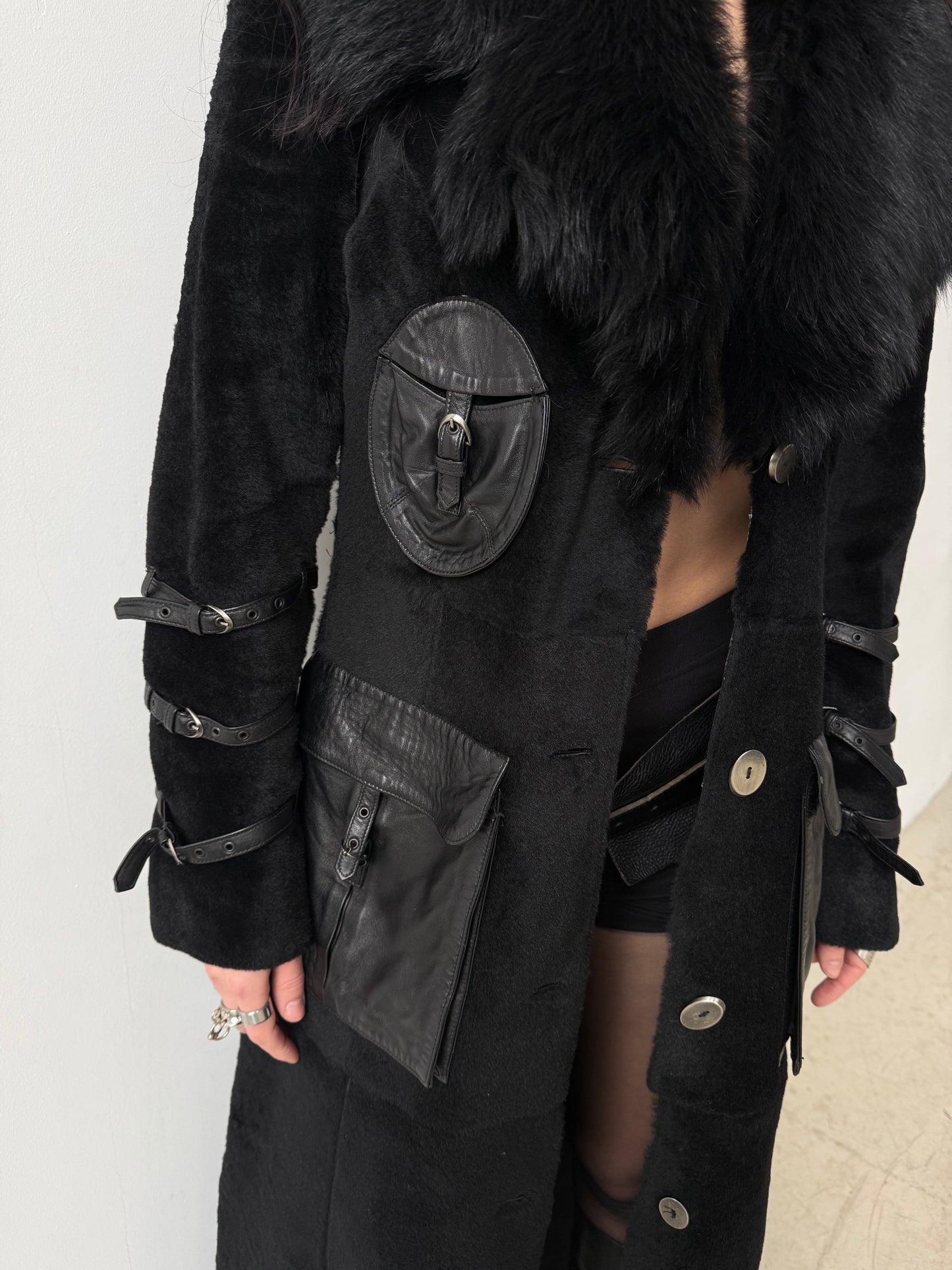 Vintage leather coat TWINKLING GLOBAL