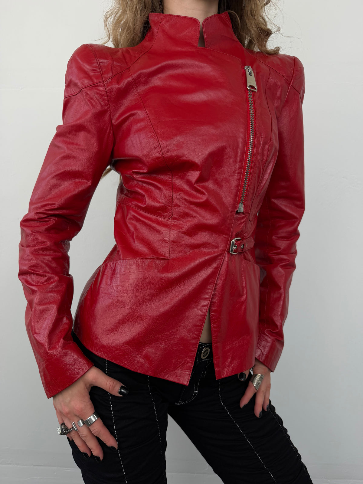 Vintage red leather jacket TWINKLING GLOBAL