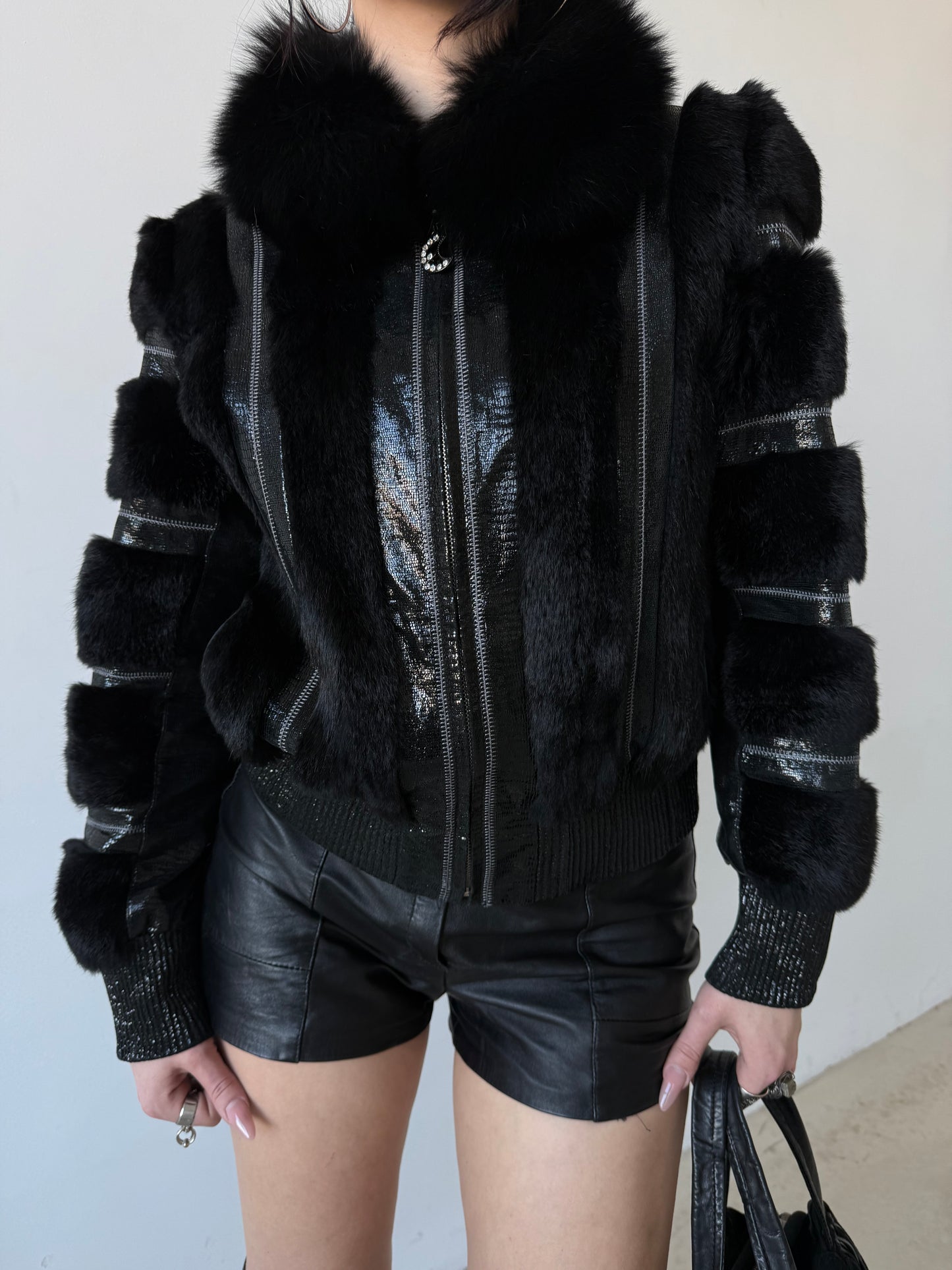 Vintage leather jacket TWINKLING GLOBAL